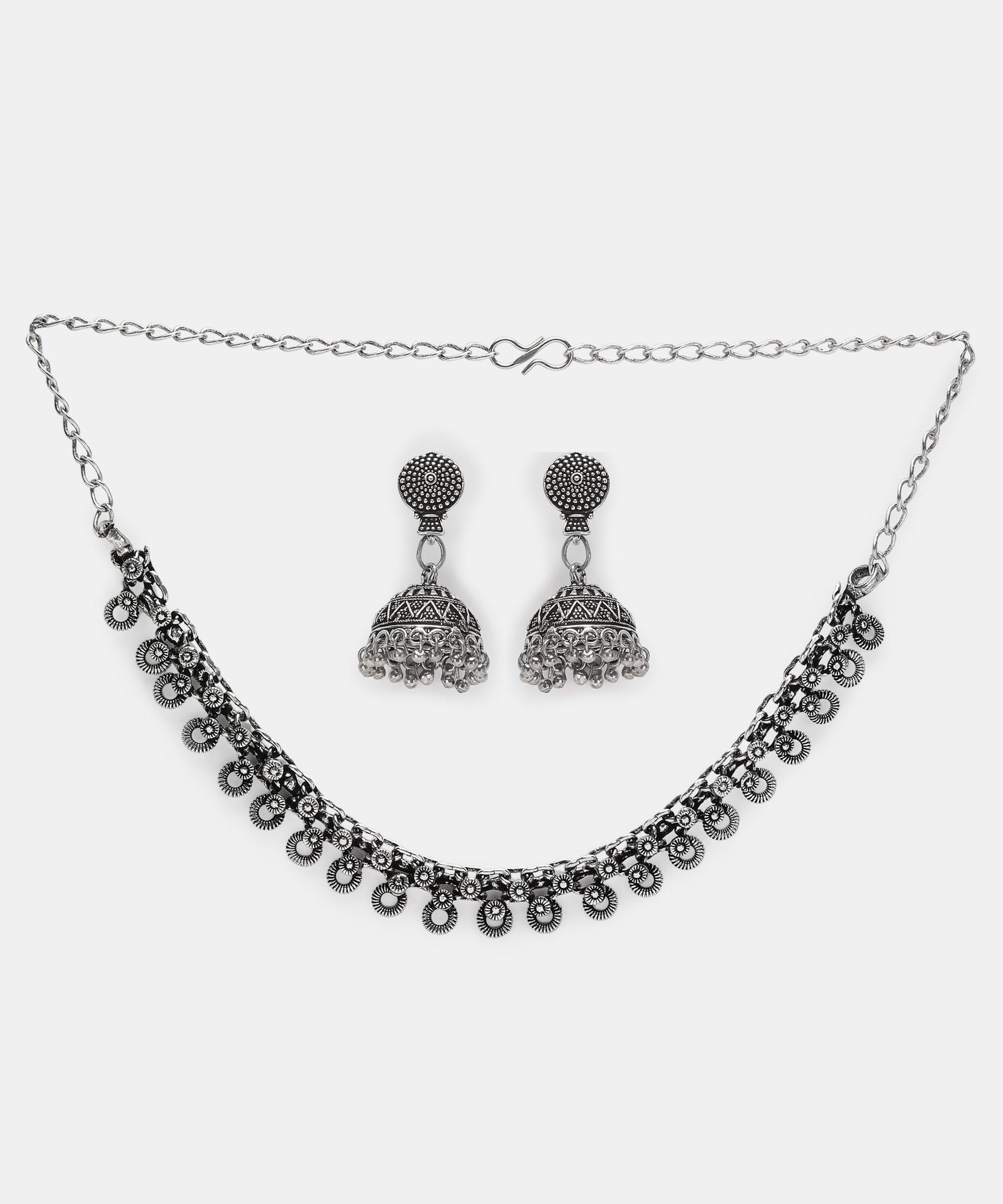 RAHI SILVER OXIDISED JEWELLERY SET COMBO
