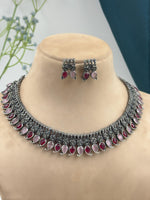 Load image into Gallery viewer, Rose stone Necklace Set