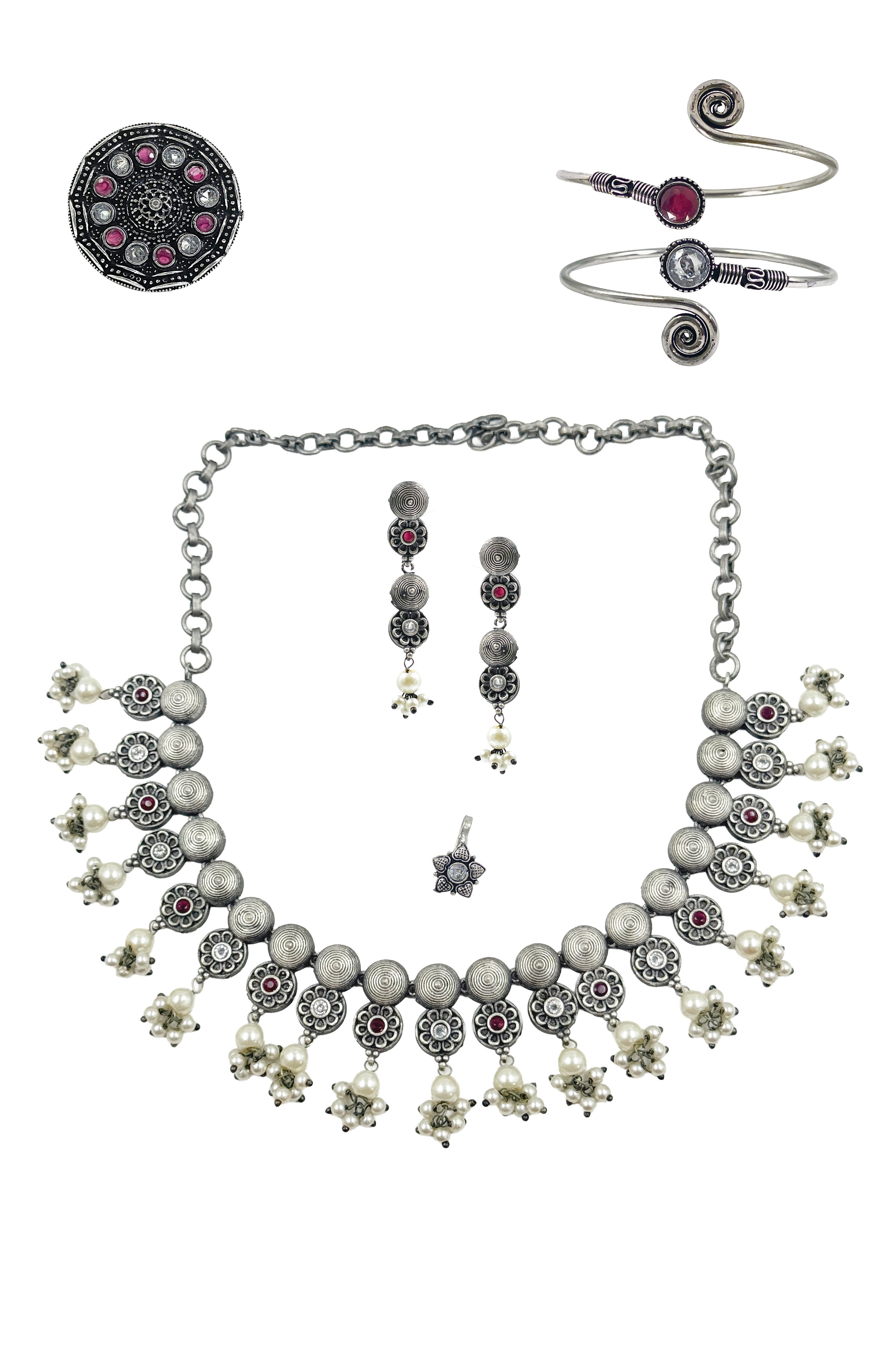 RASHMI STONE JEWELLERY SET COMBO