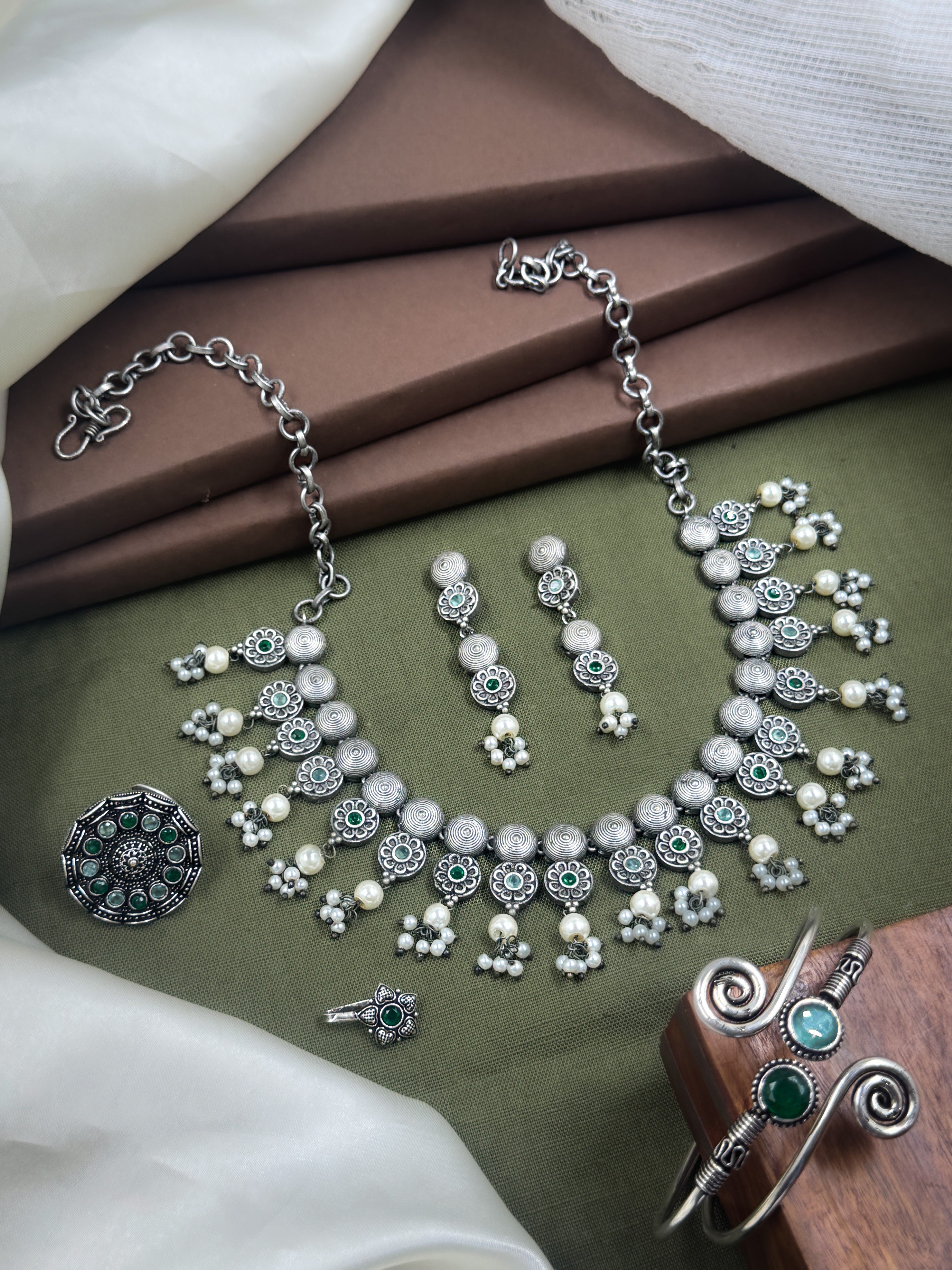 RASHMI STONE JEWELLERY SET COMBO