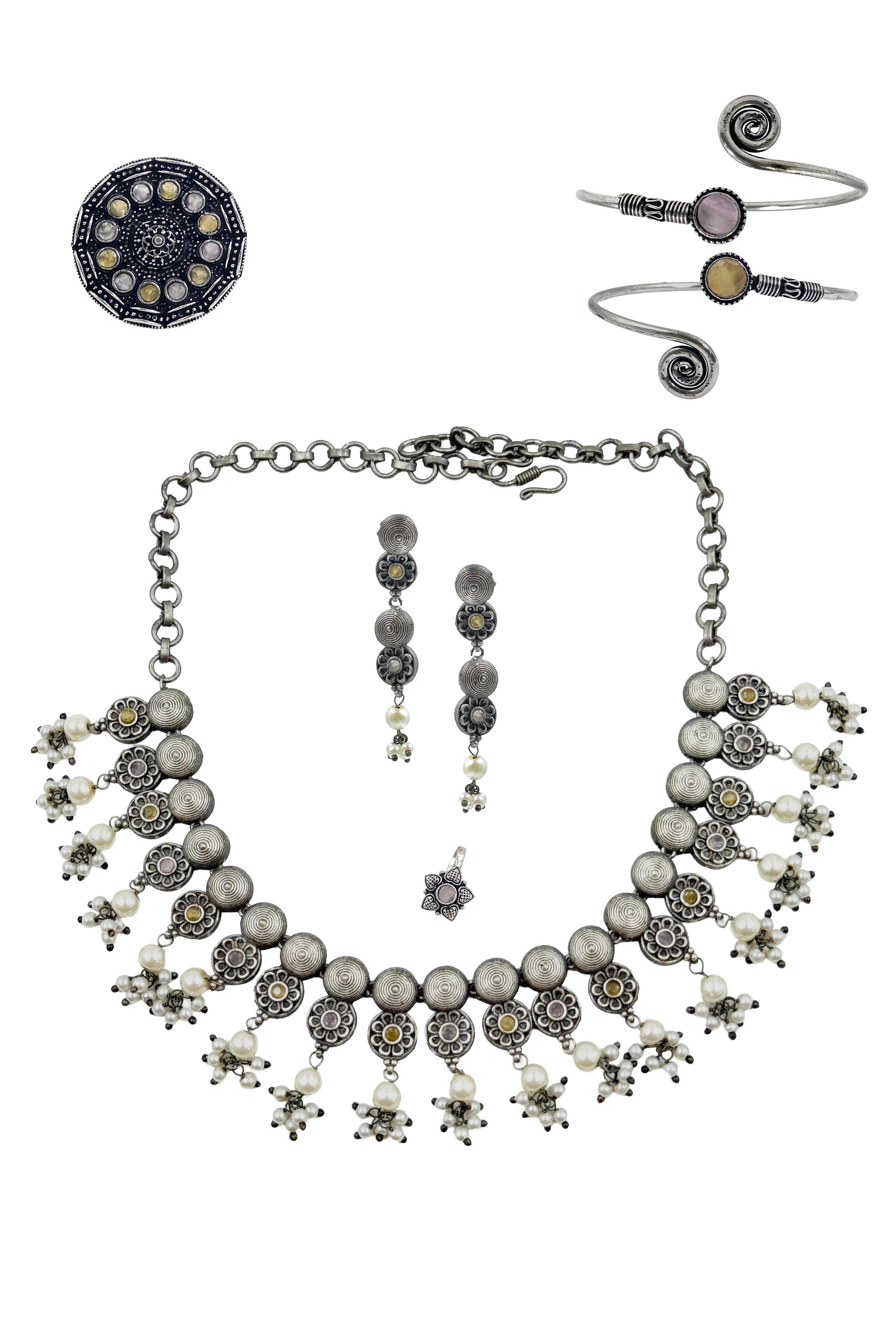 RASHMI STONE JEWELLERY SET COMBO