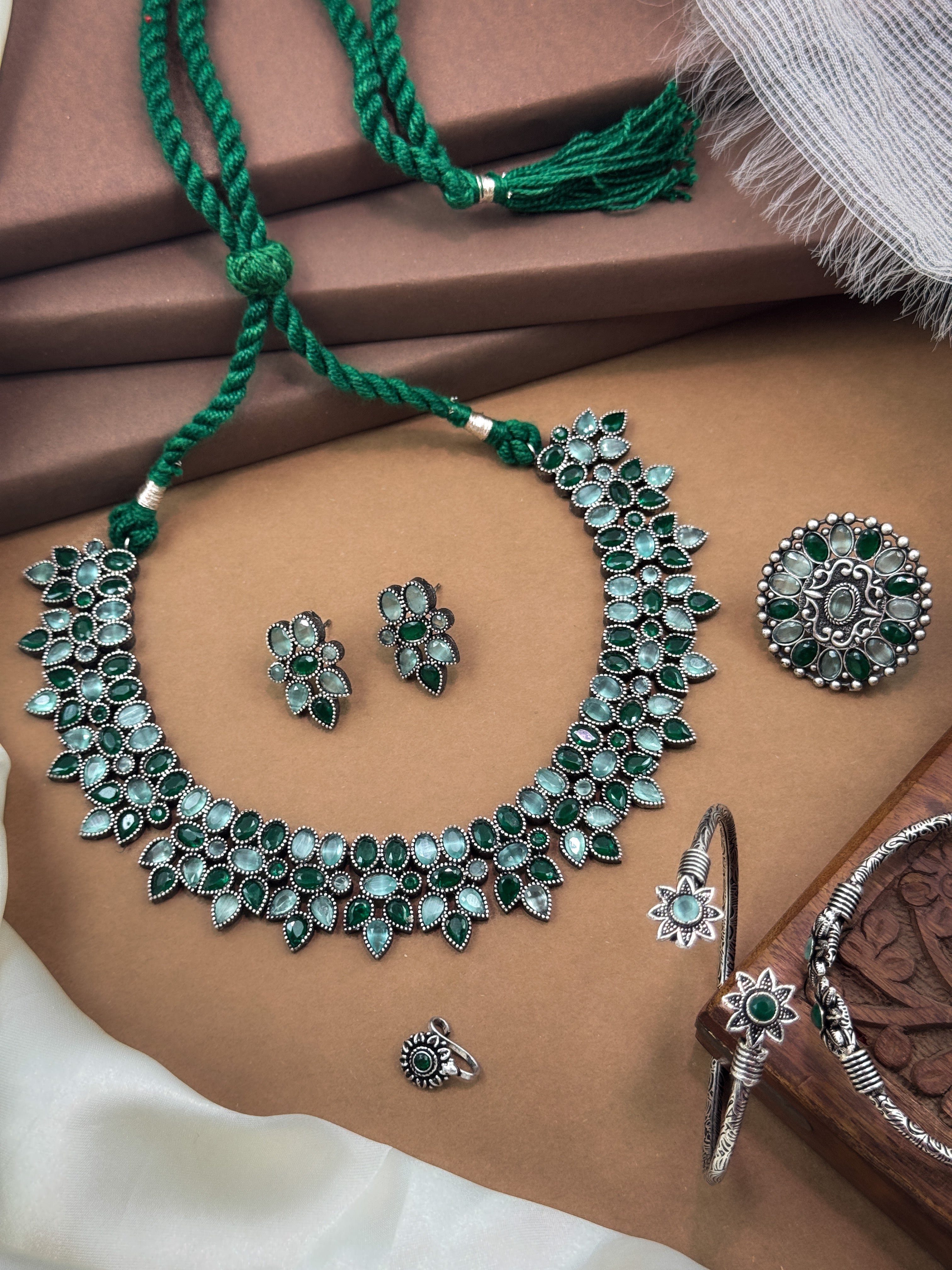 Reeva Stone Jewellery Set Combo