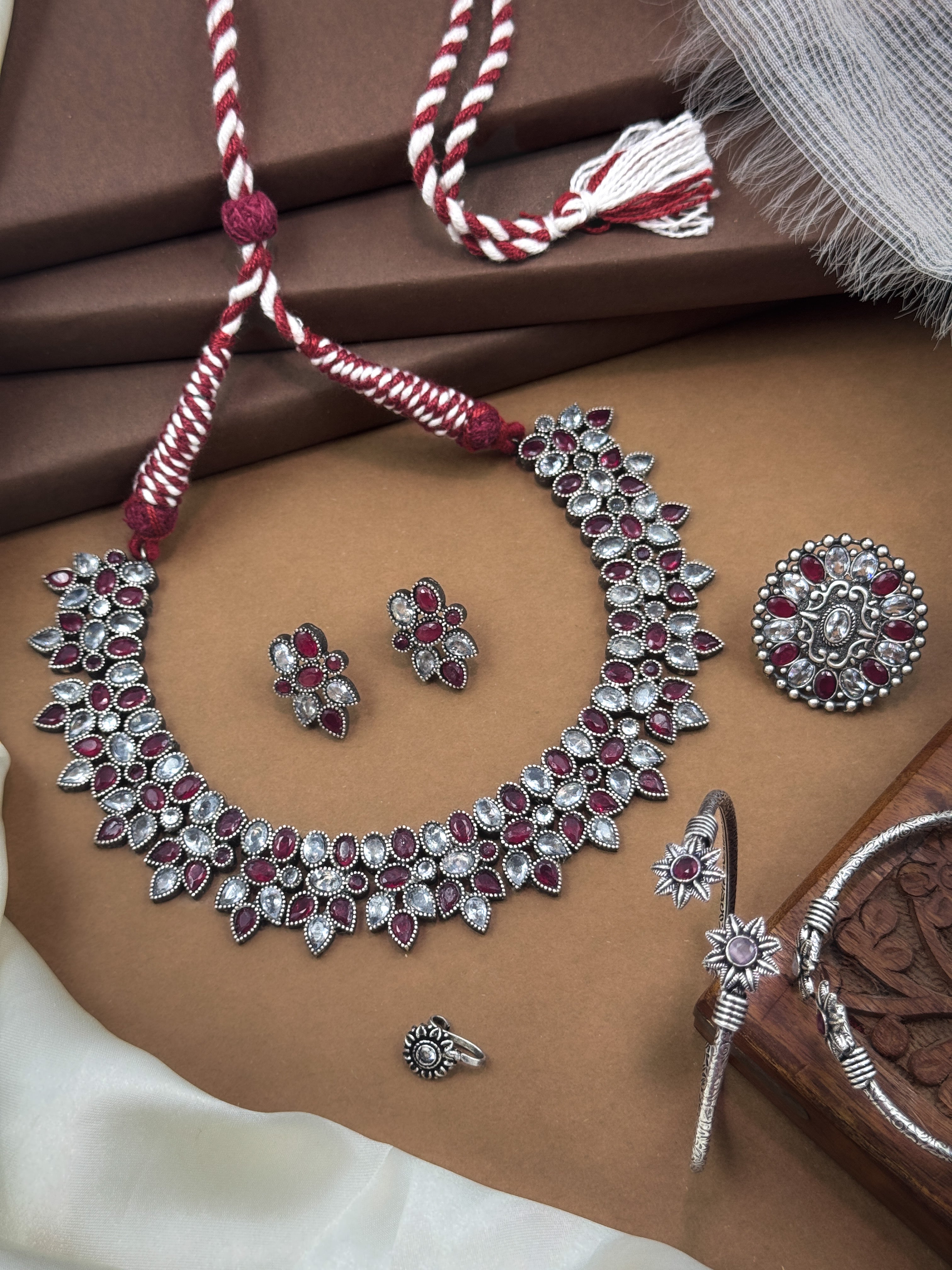 Reeva Stone Jewellery Set Combo