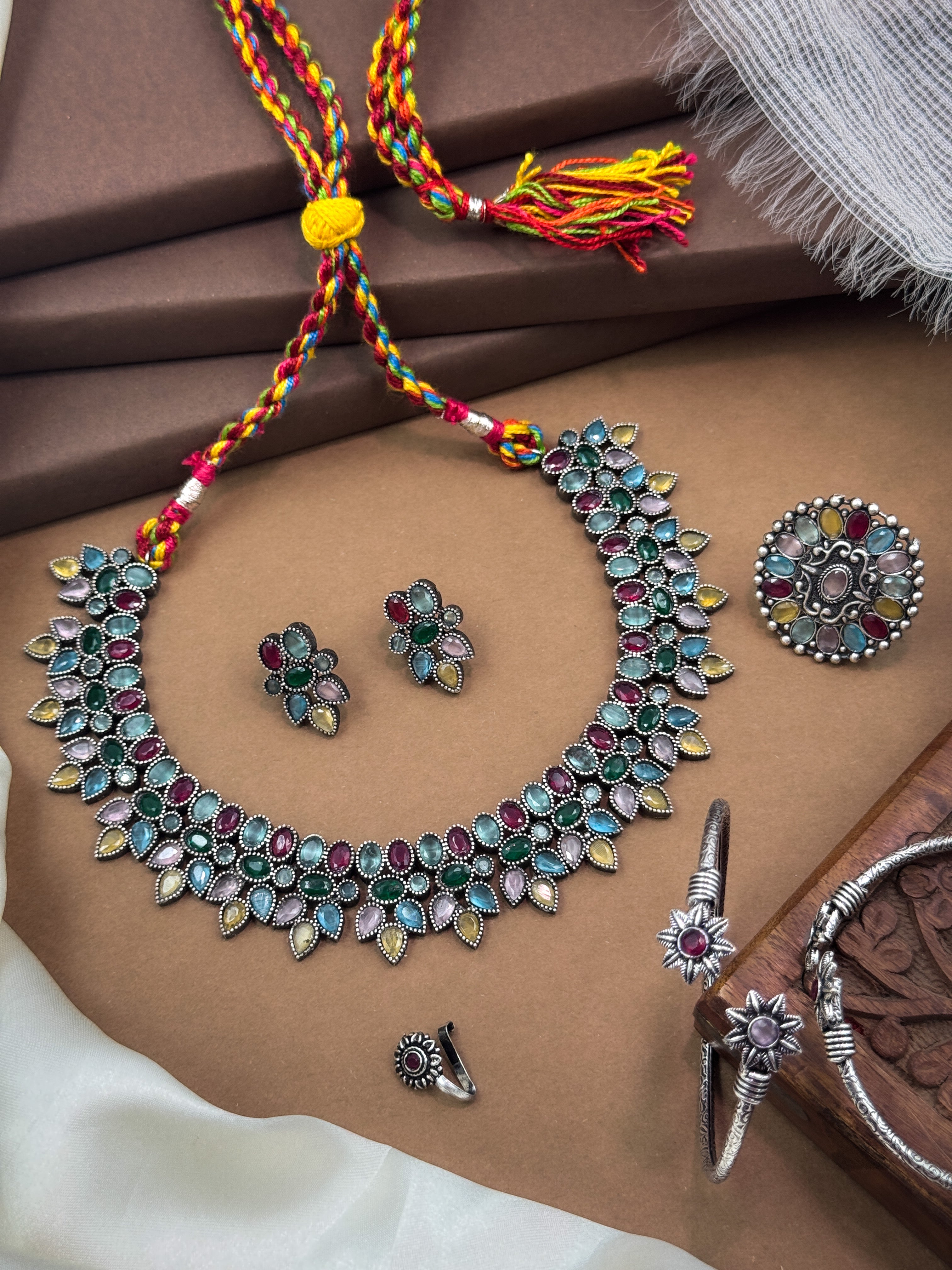 Reeva Stone Jewellery Set Combo