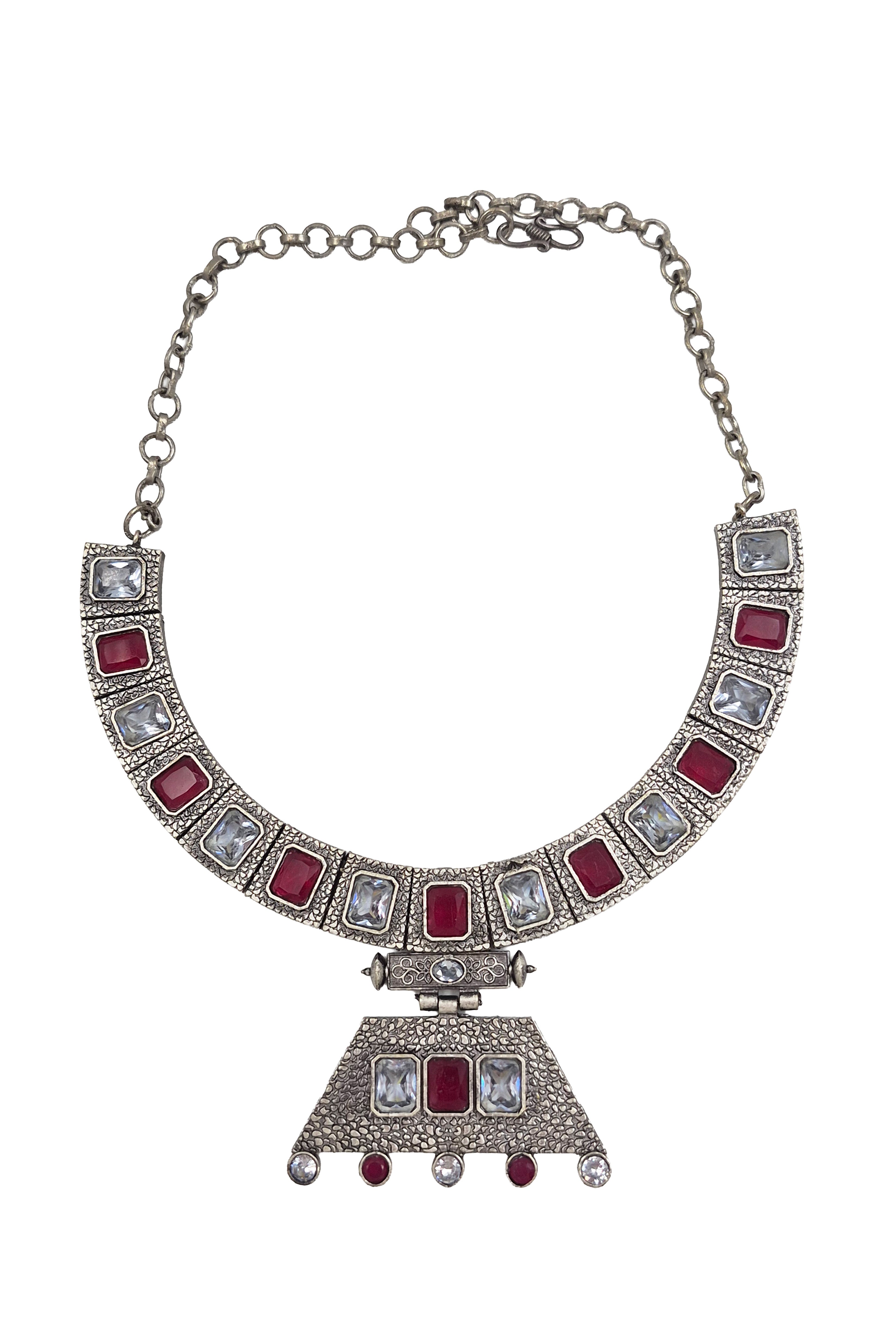 Niya Royalflash Oxidised Choker Jewellery Set