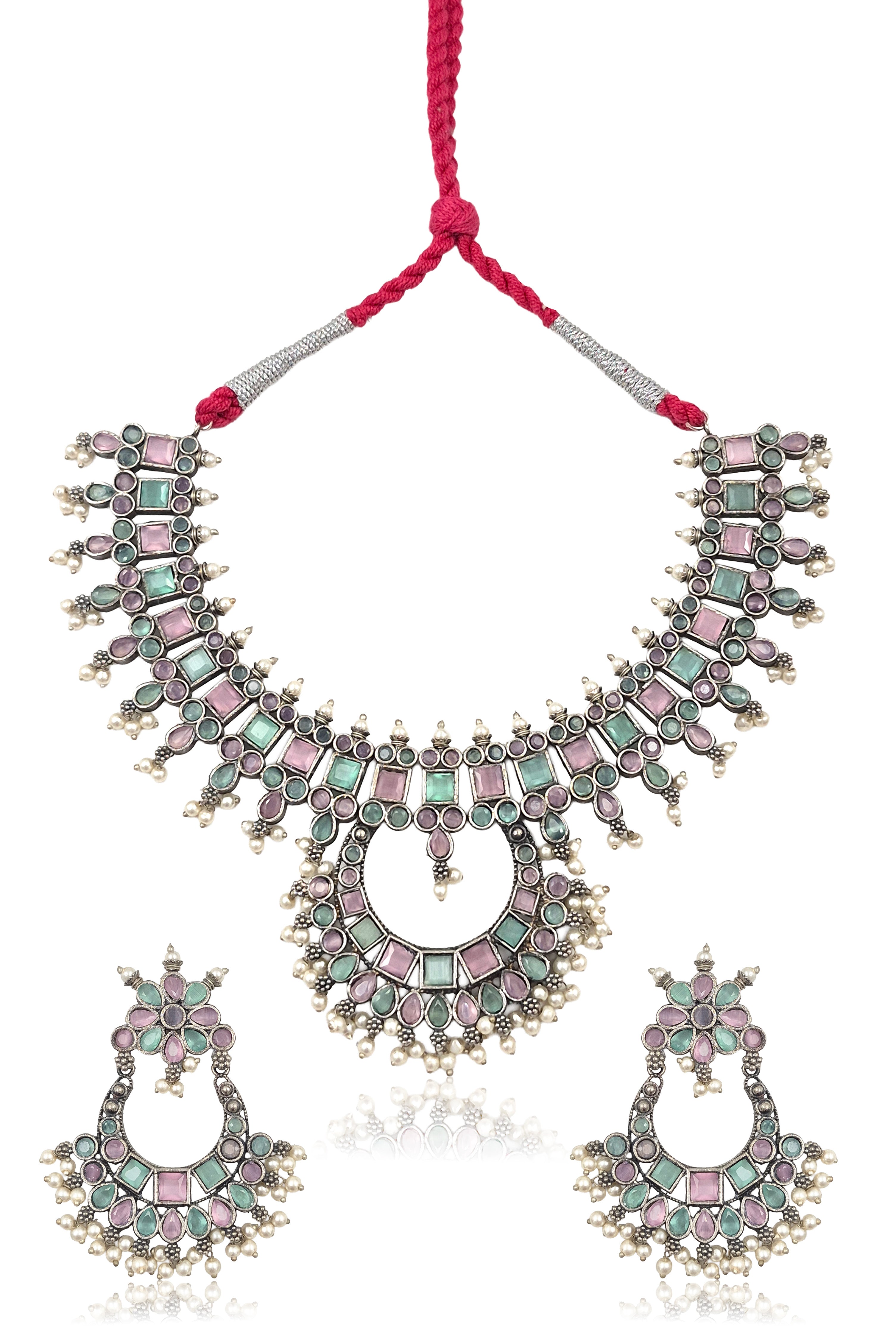 Kiya Stone Necklace Set