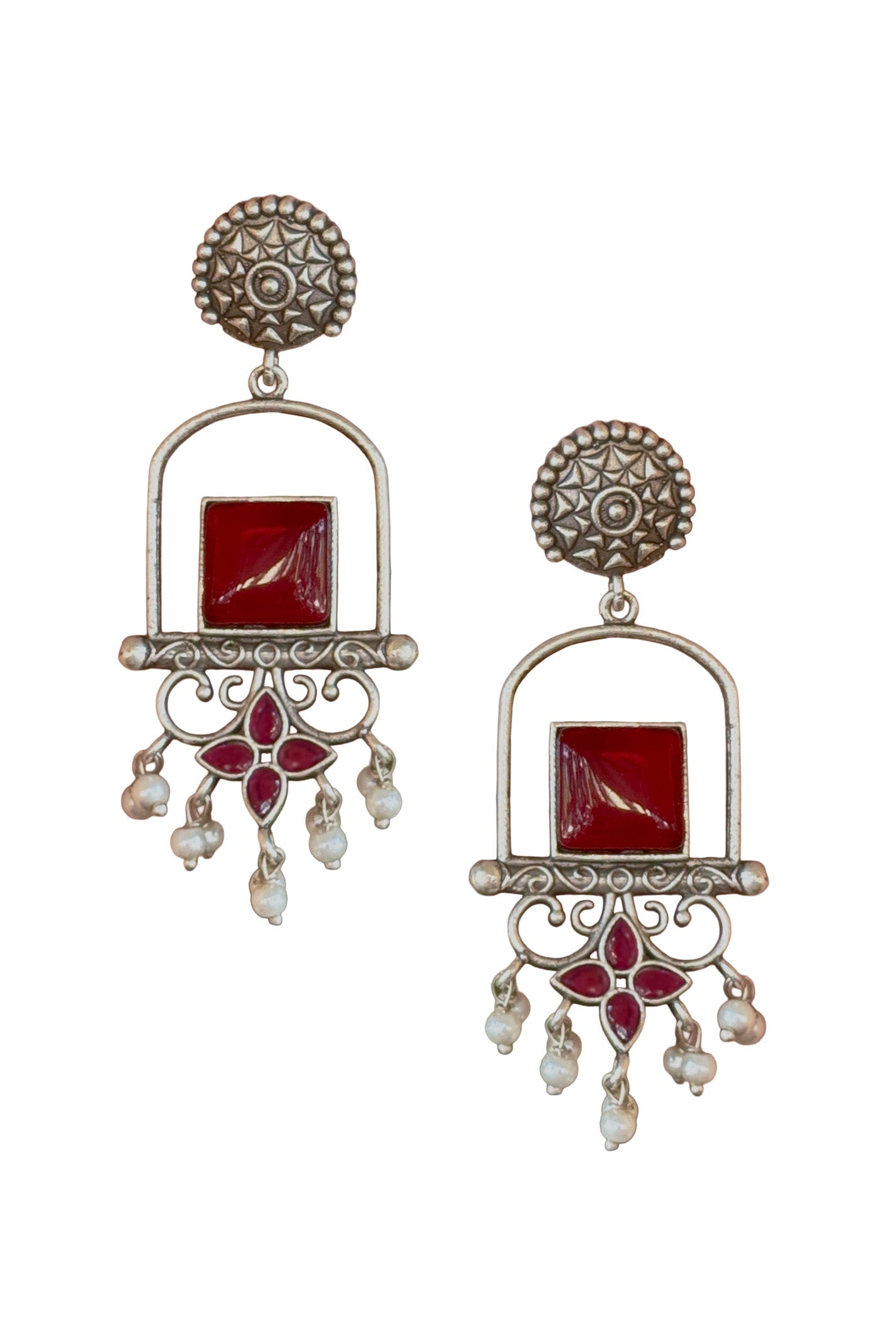 CORAL DANGLER EARRINGS
