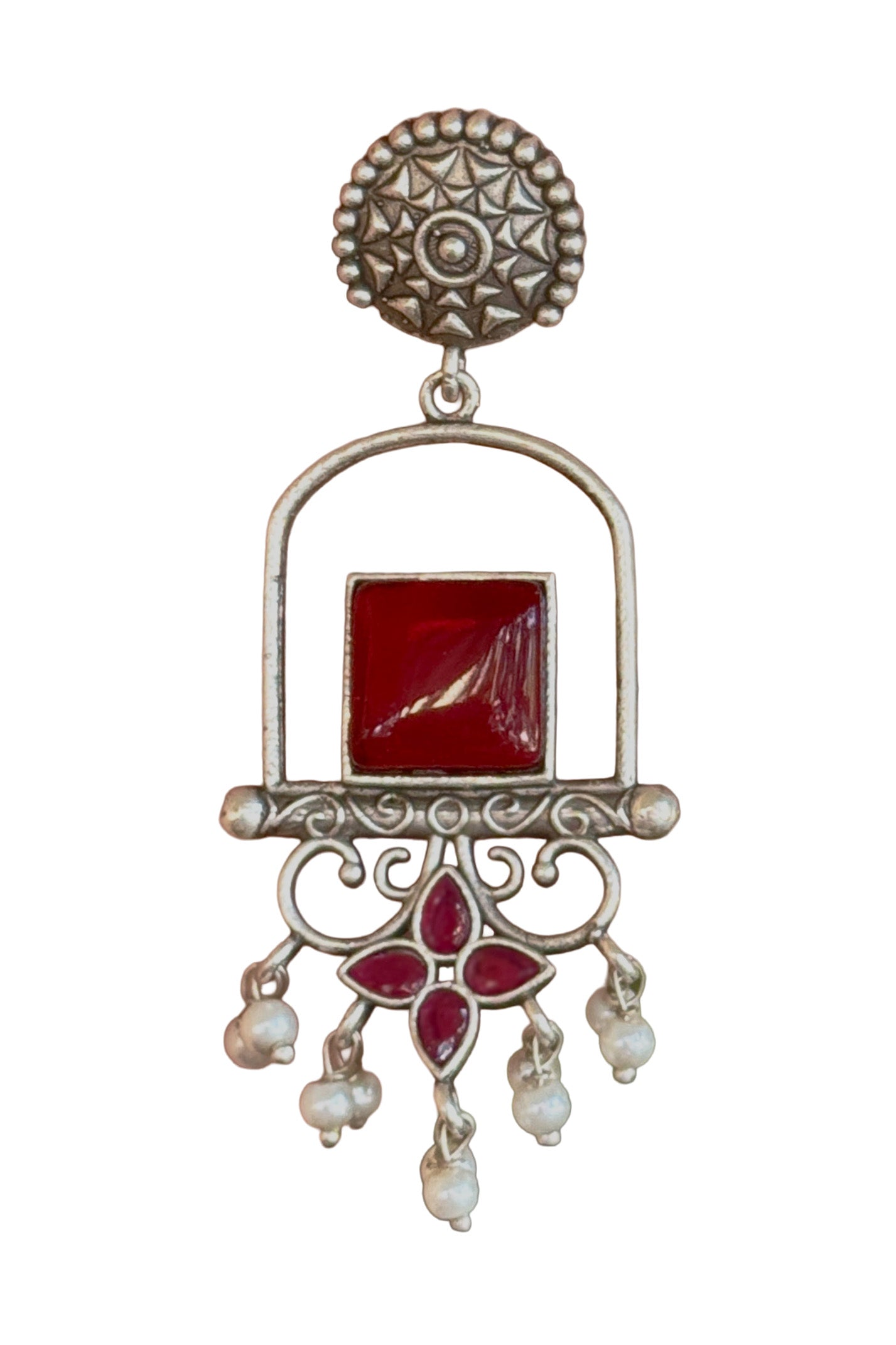 CORAL DANGLER EARRINGS