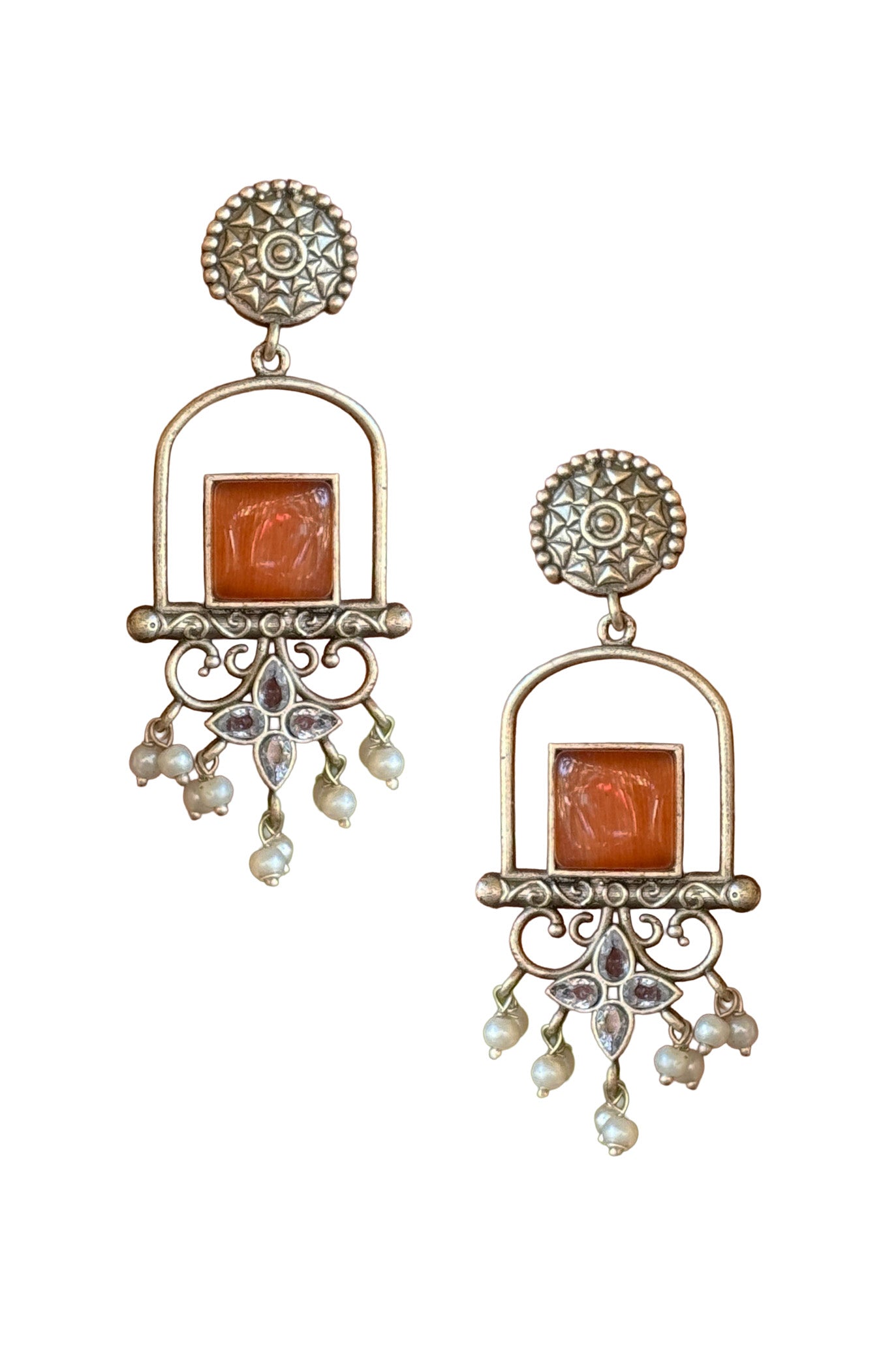 CORAL DANGLER EARRINGS