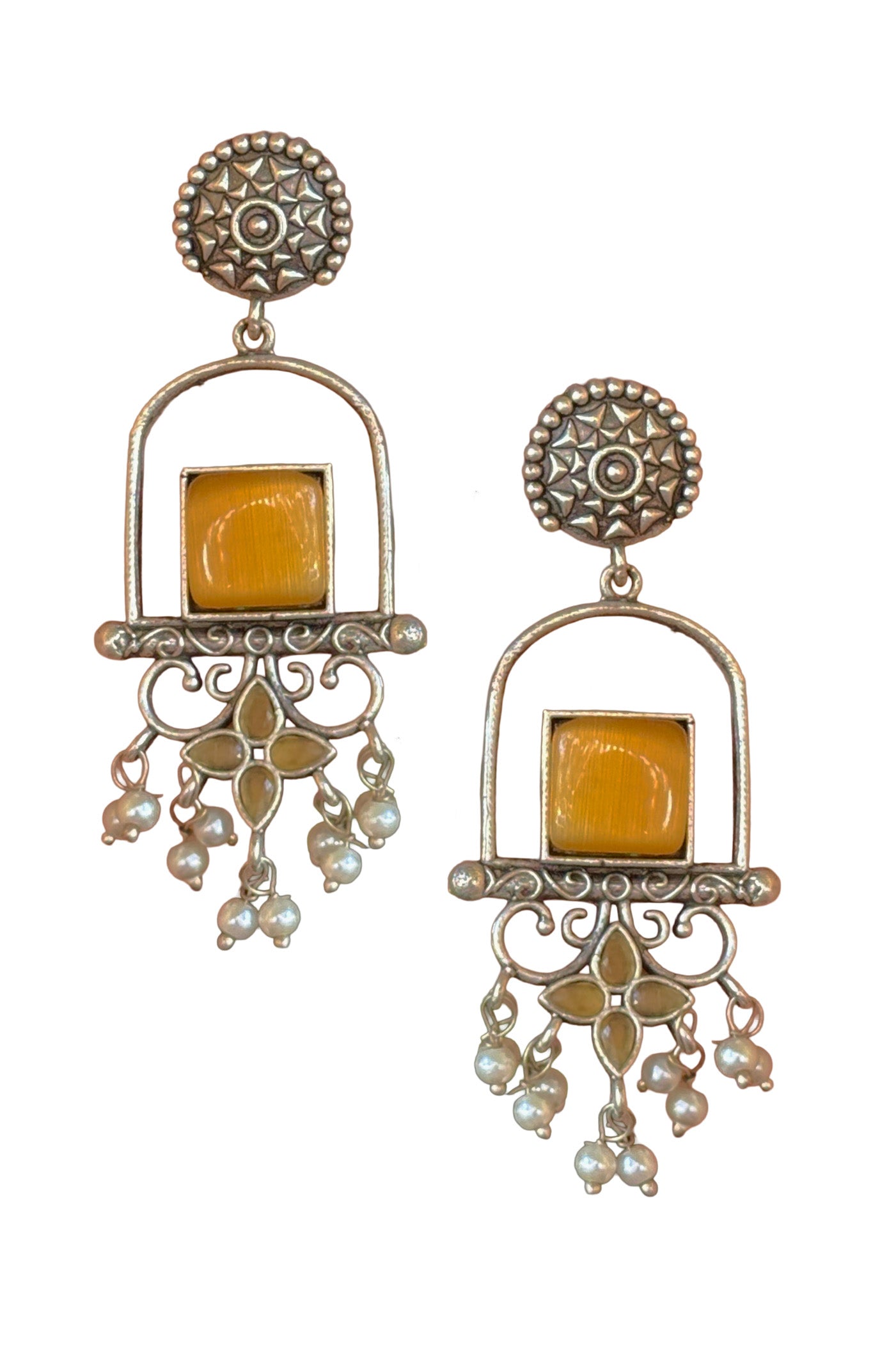CORAL DANGLER EARRINGS