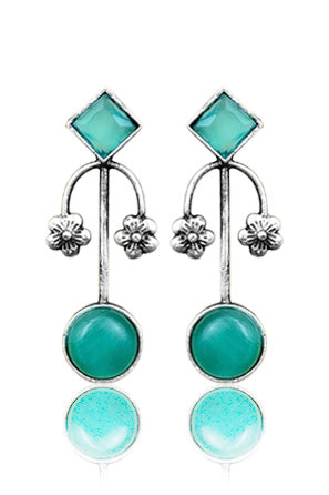 ZALAK OXIDISED STUD EARRINGS