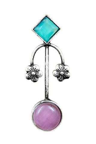 ZALAK OXIDISED STUD EARRINGS