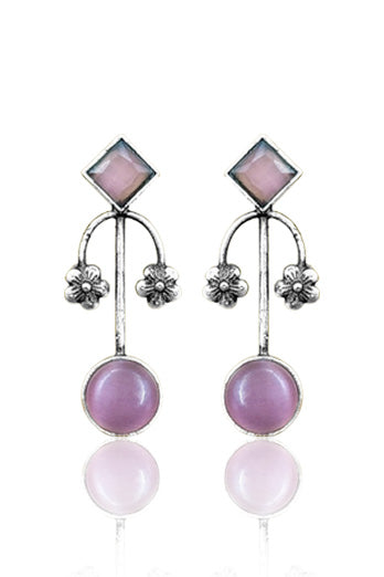 ZALAK OXIDISED STUD EARRINGS