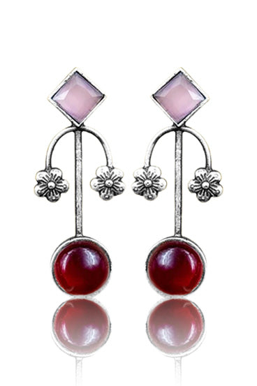 ZALAK OXIDISED STUD EARRINGS