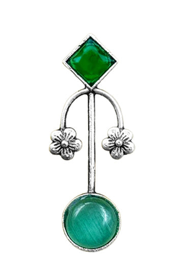 ZALAK OXIDISED STUD EARRINGS
