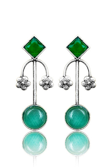 ZALAK OXIDISED STUD EARRINGS