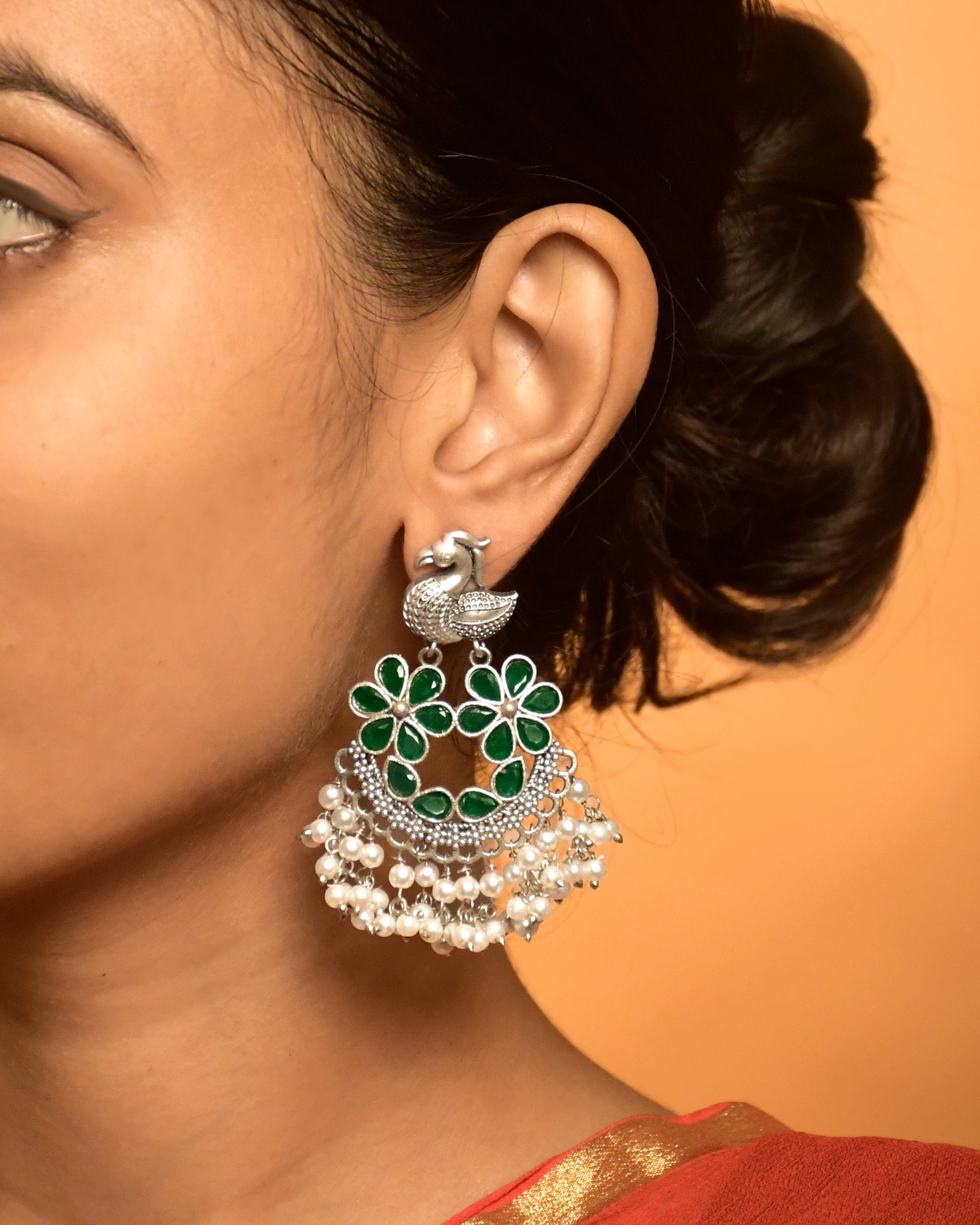 AROHI OXIDISED DANGLER EARRINGS