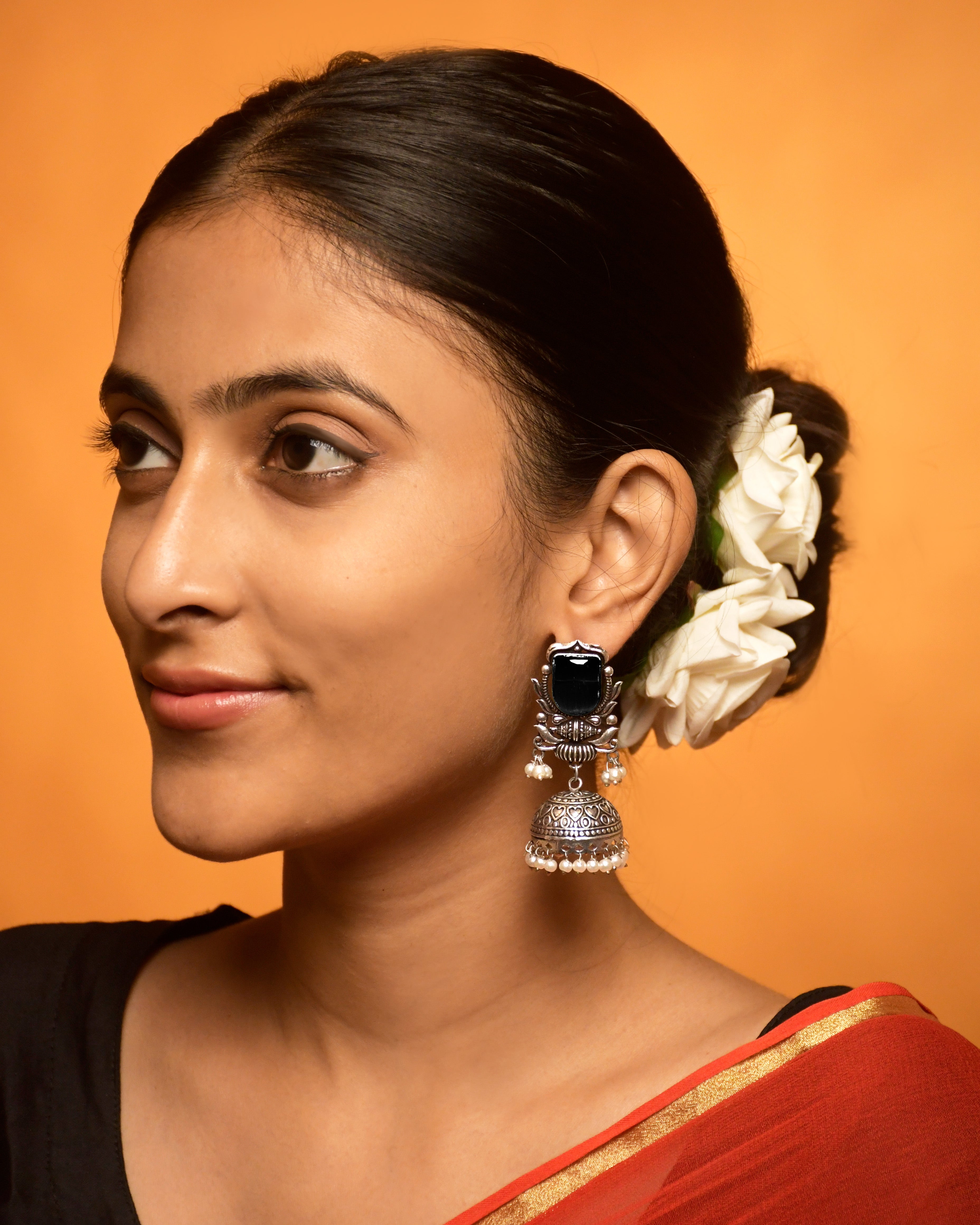 Ihana Oxidised Jhumka Earrings