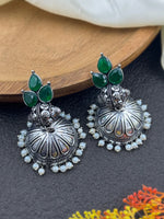 Load image into Gallery viewer, Jevika Jhumka Stone Earrings