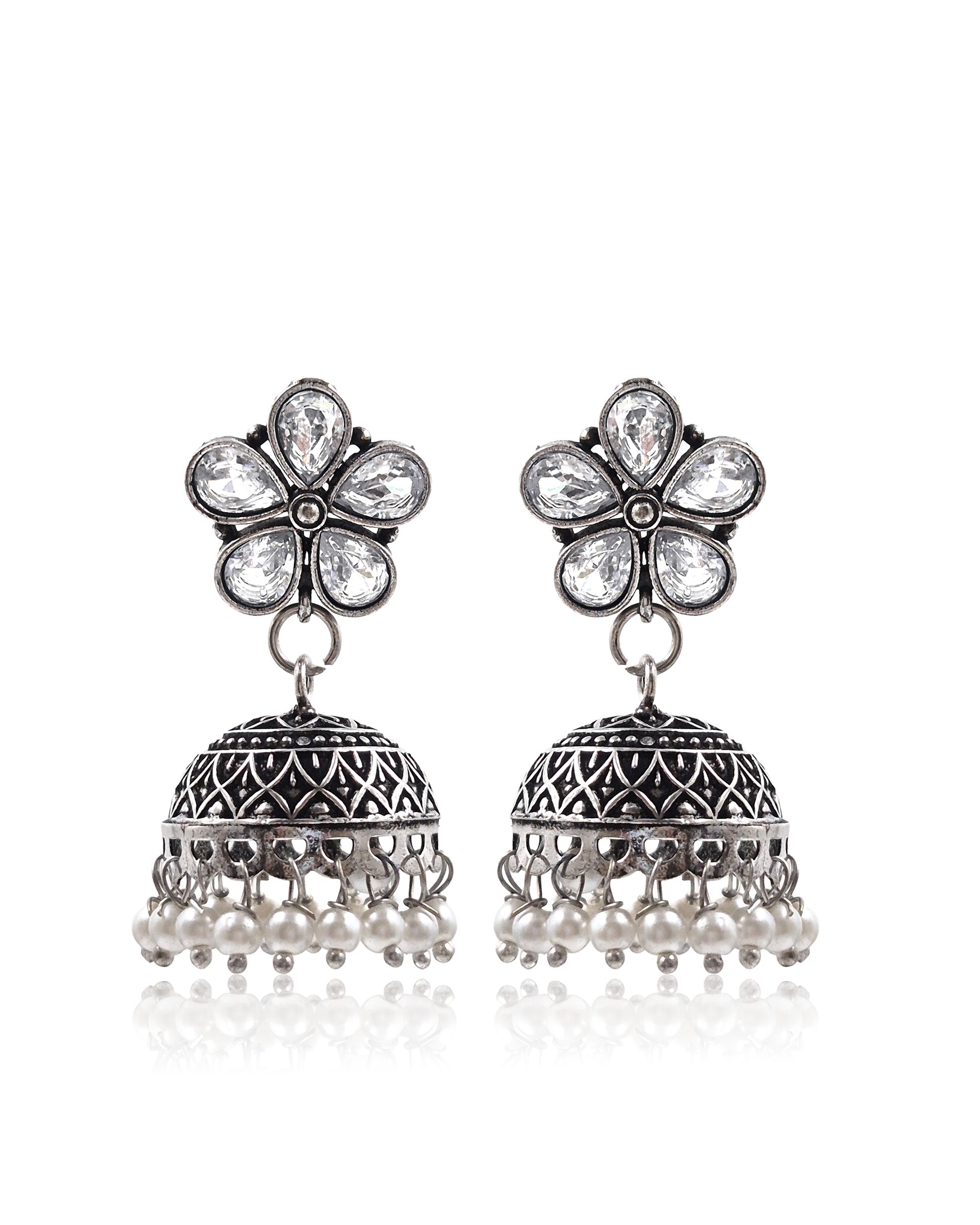 MEHAR STONE JHUMKA EARRINGS
