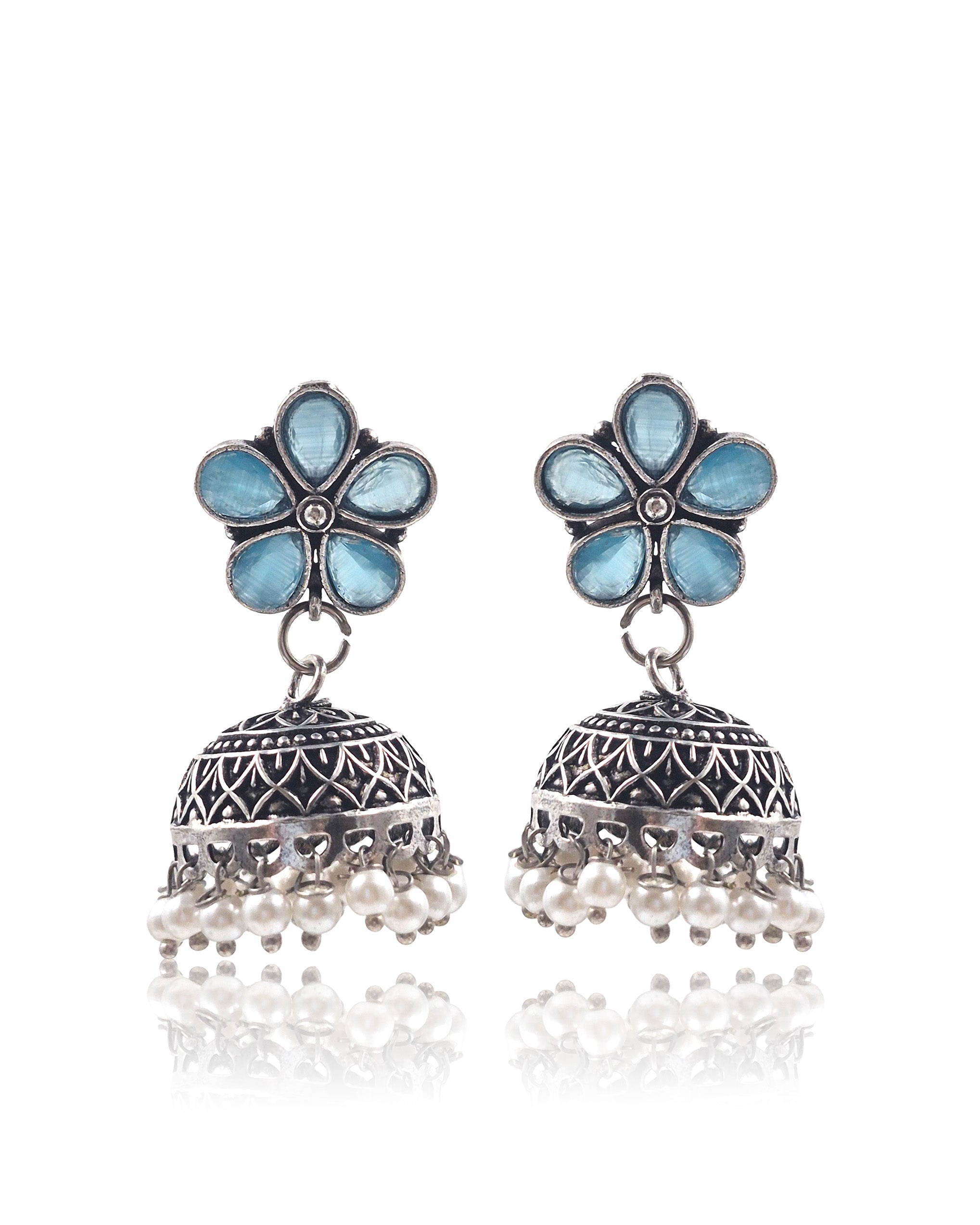 MEHAR STONE JHUMKA EARRINGS