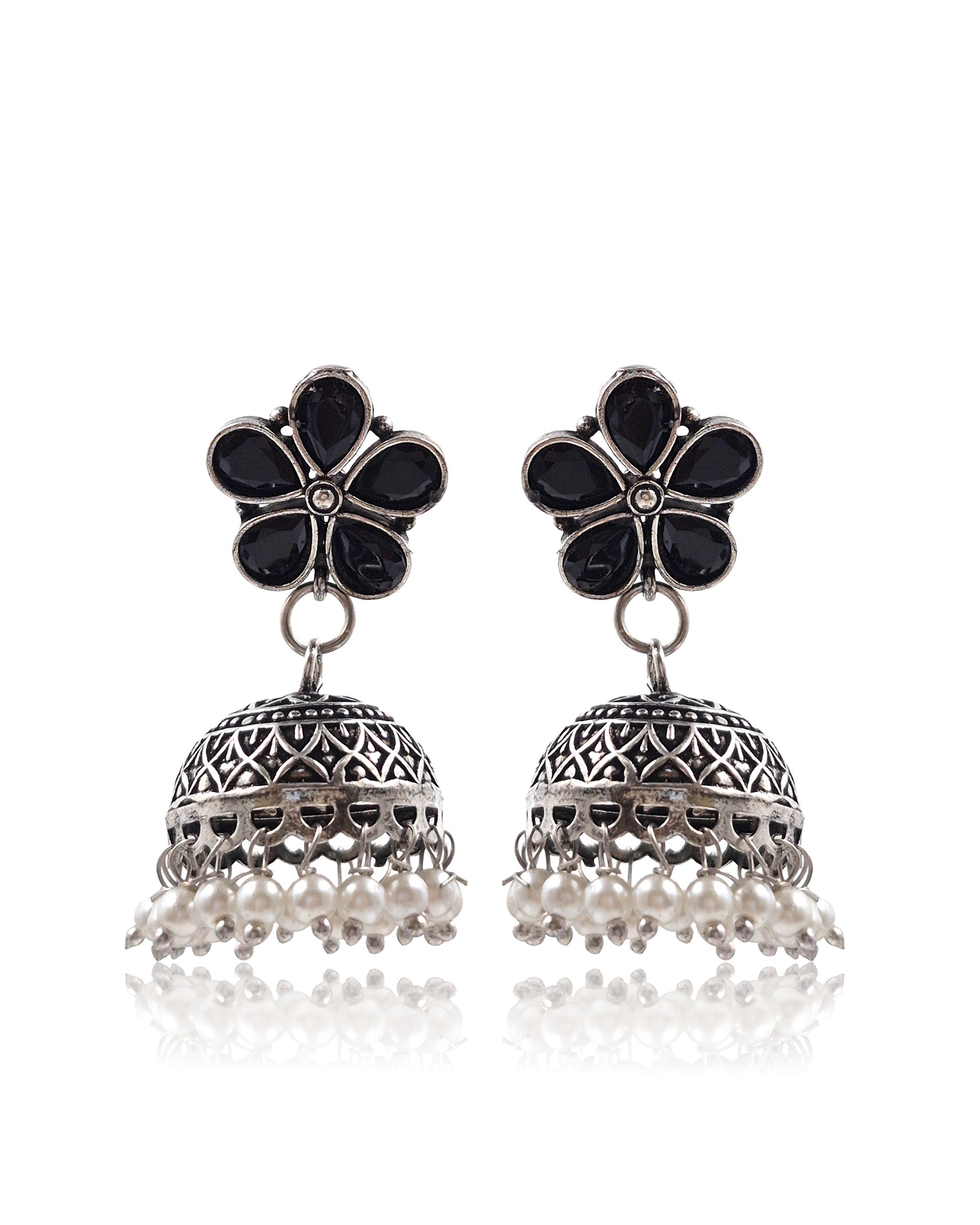 MEHAR STONE JHUMKA EARRINGS