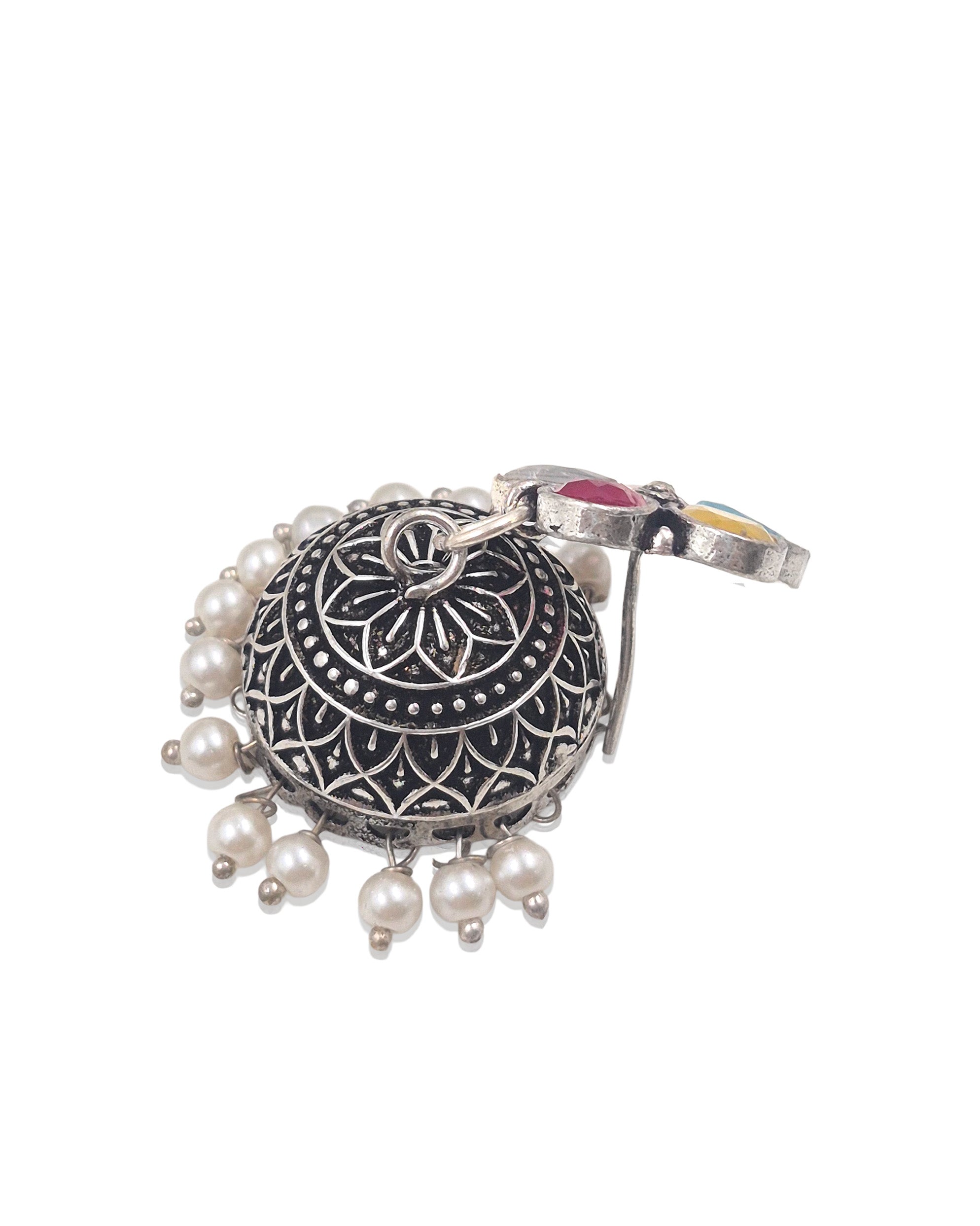 MEHAR STONE JHUMKA EARRINGS
