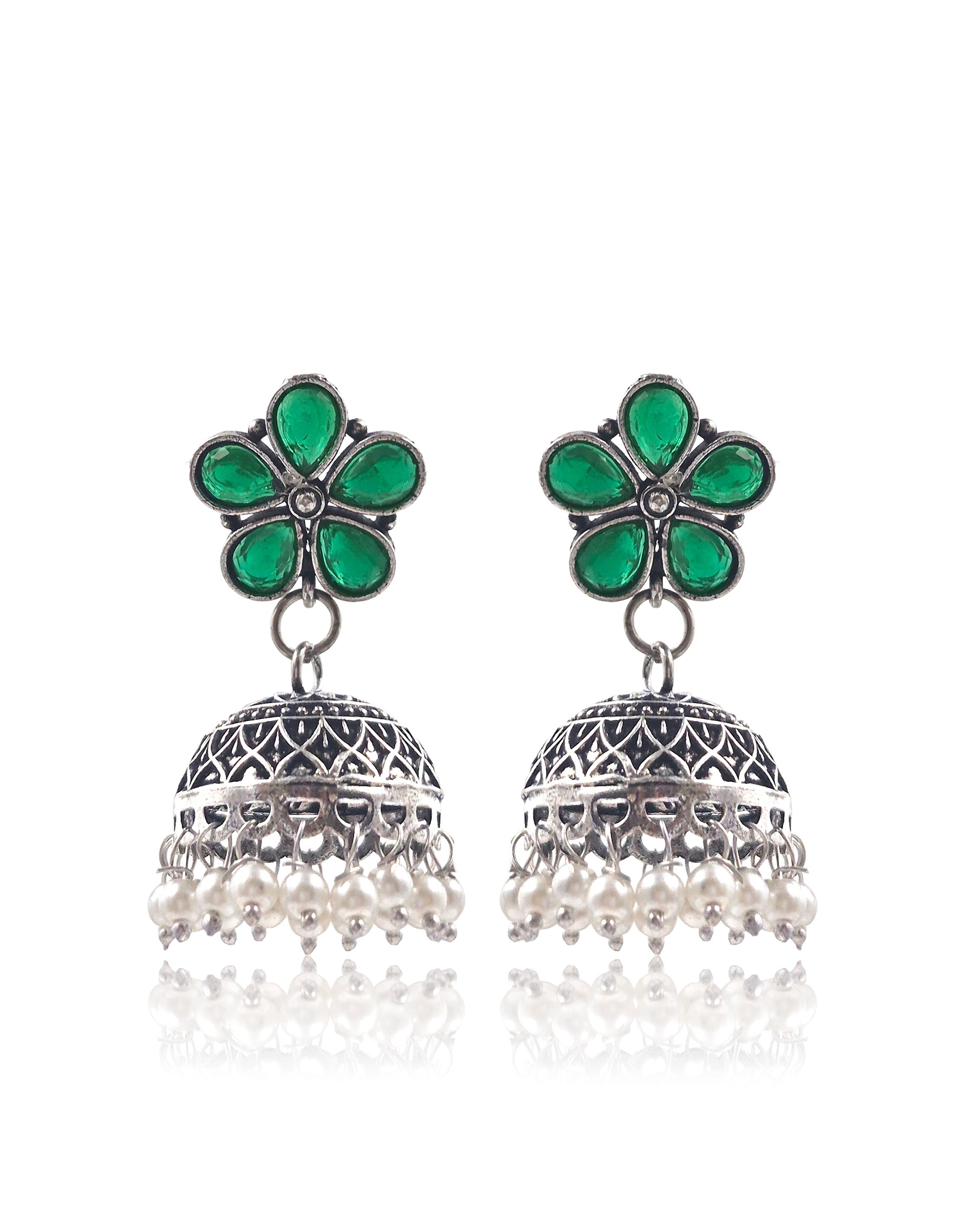 MEHAR STONE JHUMKA EARRINGS