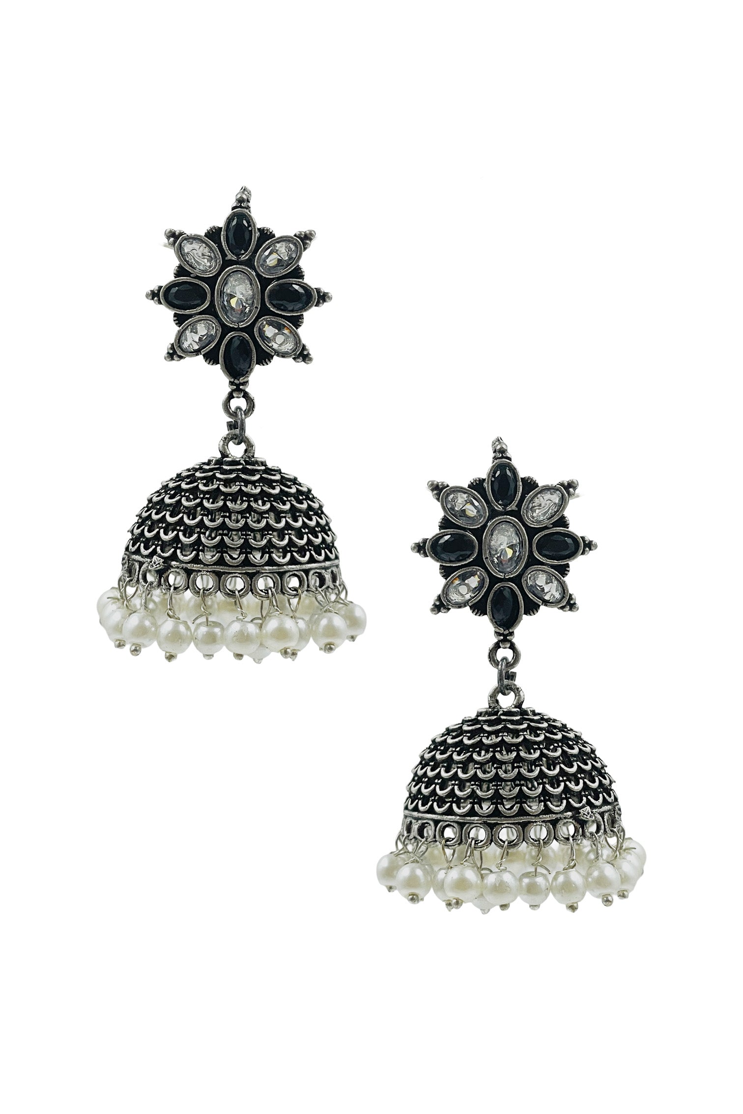 KHUSHI OXIDISED JHUMKA EARRINGS