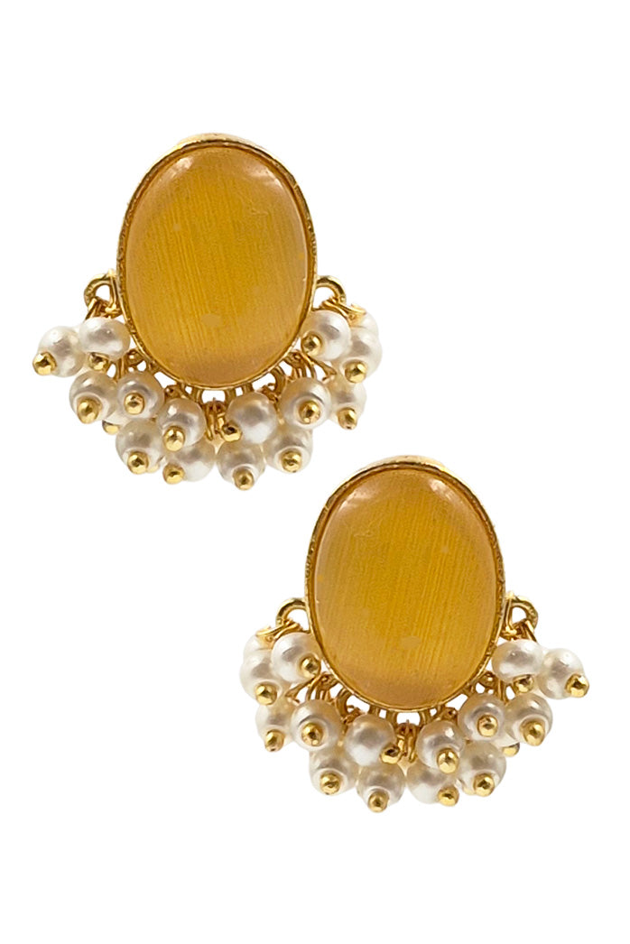 ROOHI GOLDEN STUD EARRINGS