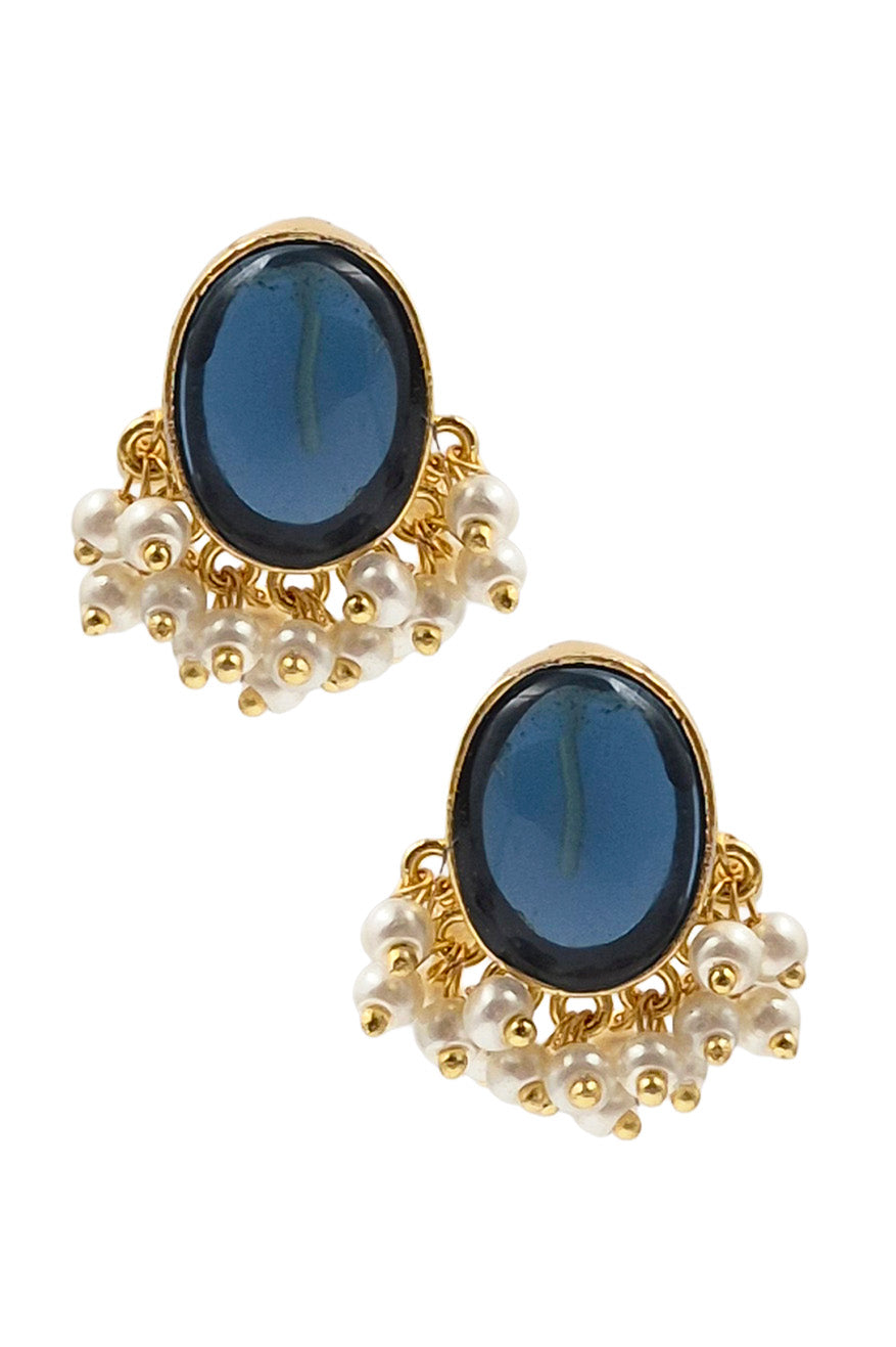 ROOHI GOLDEN STUD EARRINGS