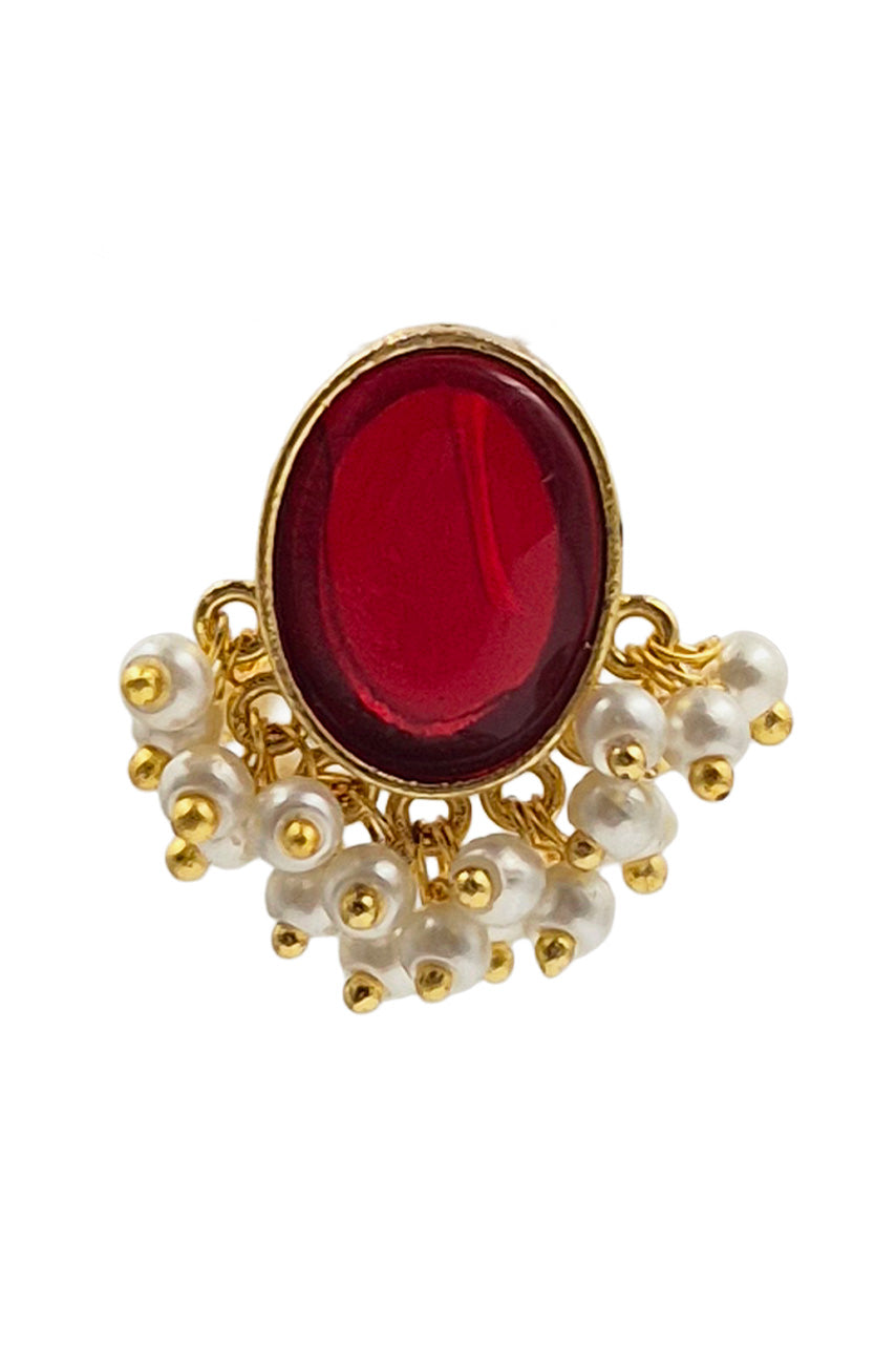 ROOHI GOLDEN STUD EARRINGS