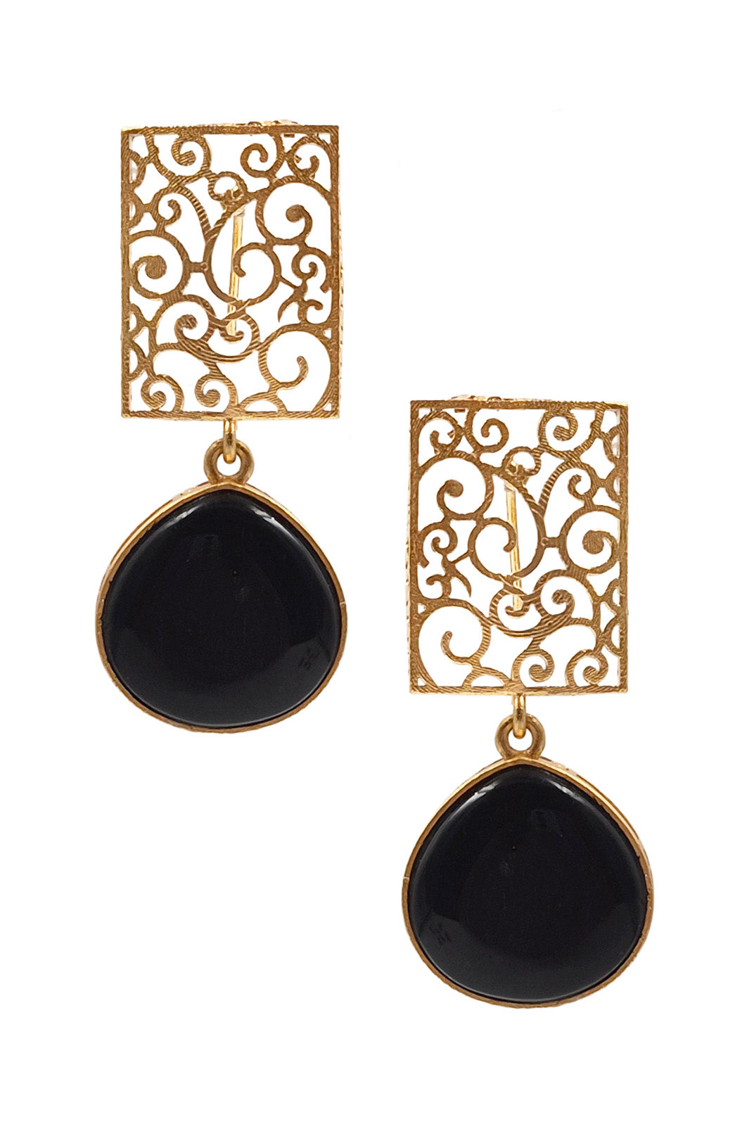 MIHIRA GOLDEN STONE EARRINGS