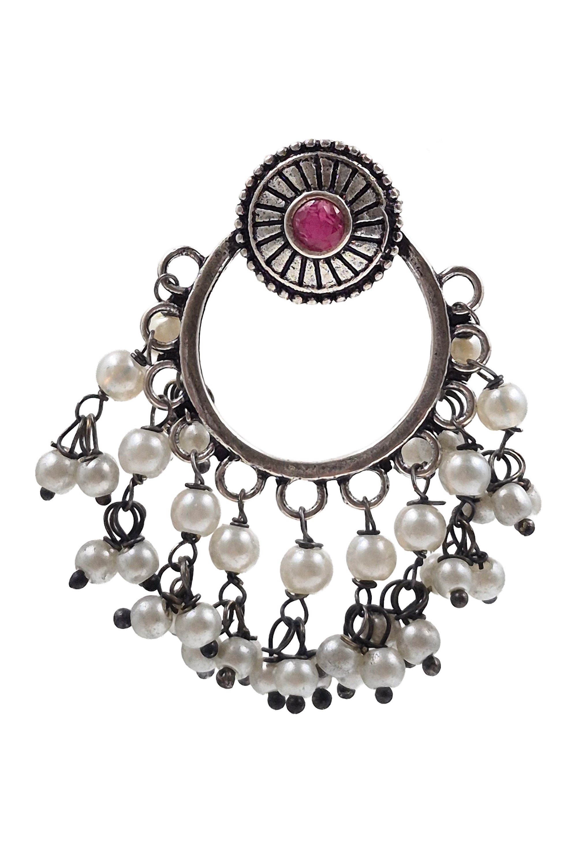PARI OXIDISED DANGLER EARRINGS