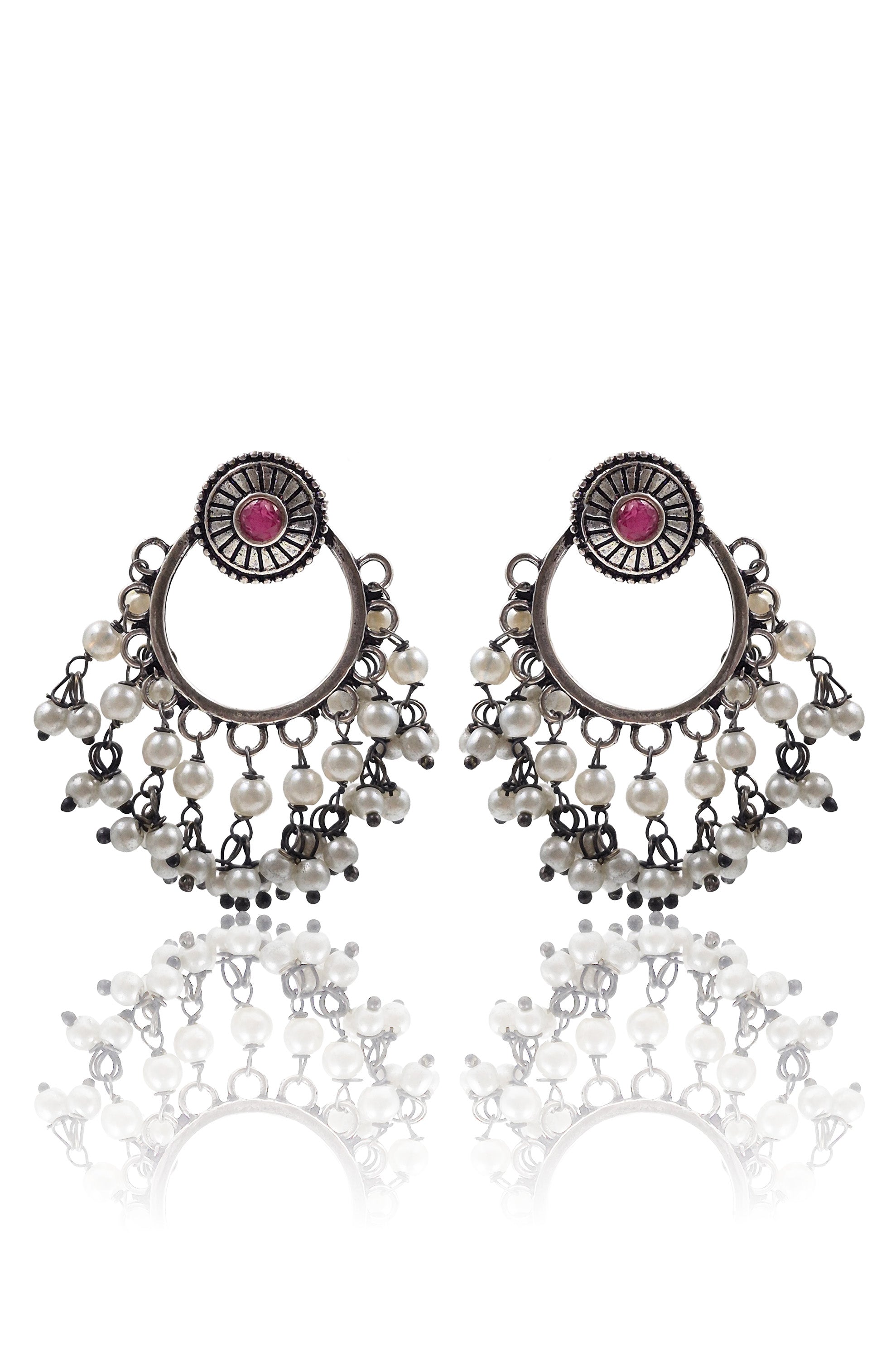 Pari Oxidised Dangler Earrings