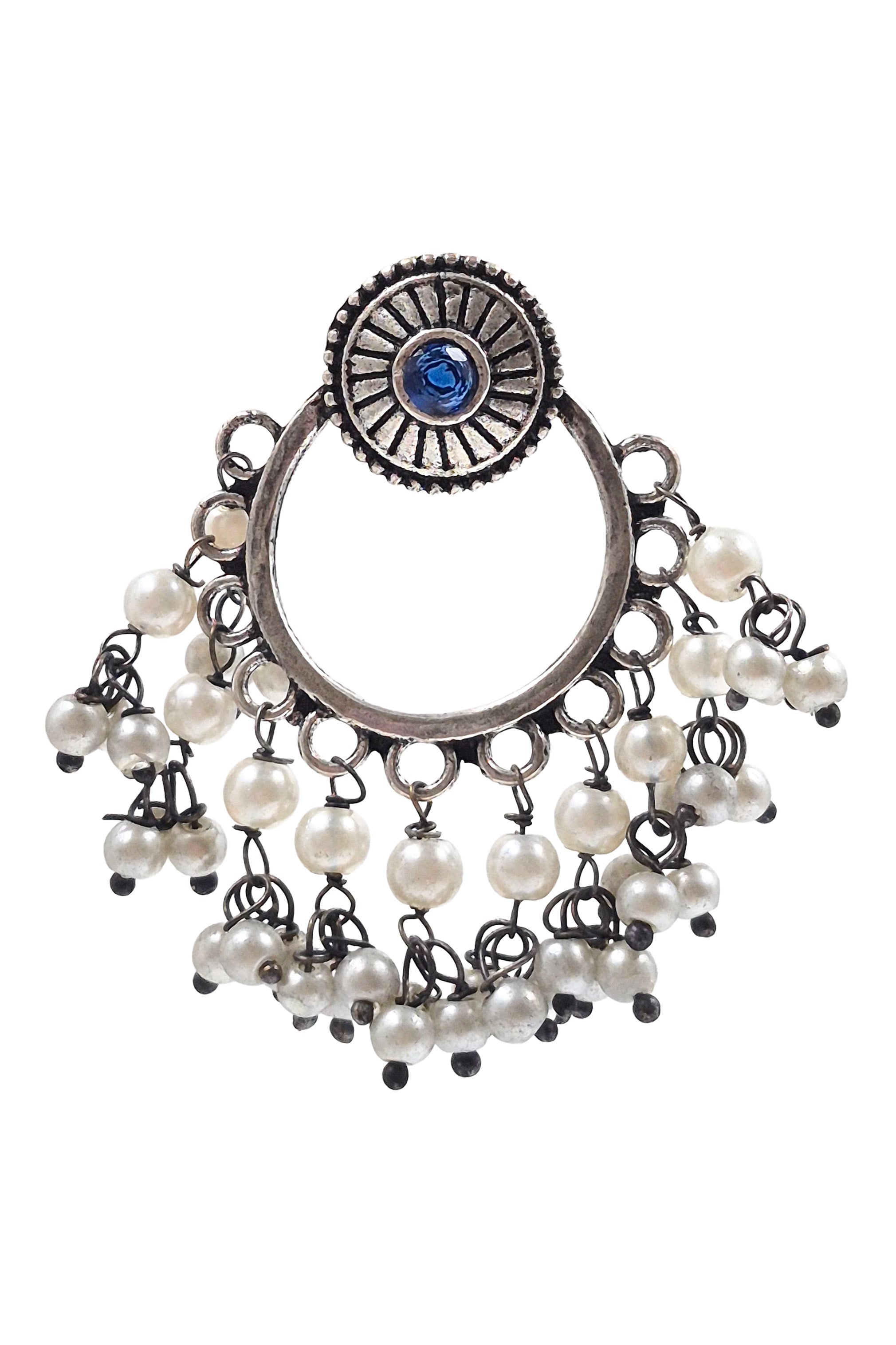 PARI OXIDISED DANGLER EARRINGS