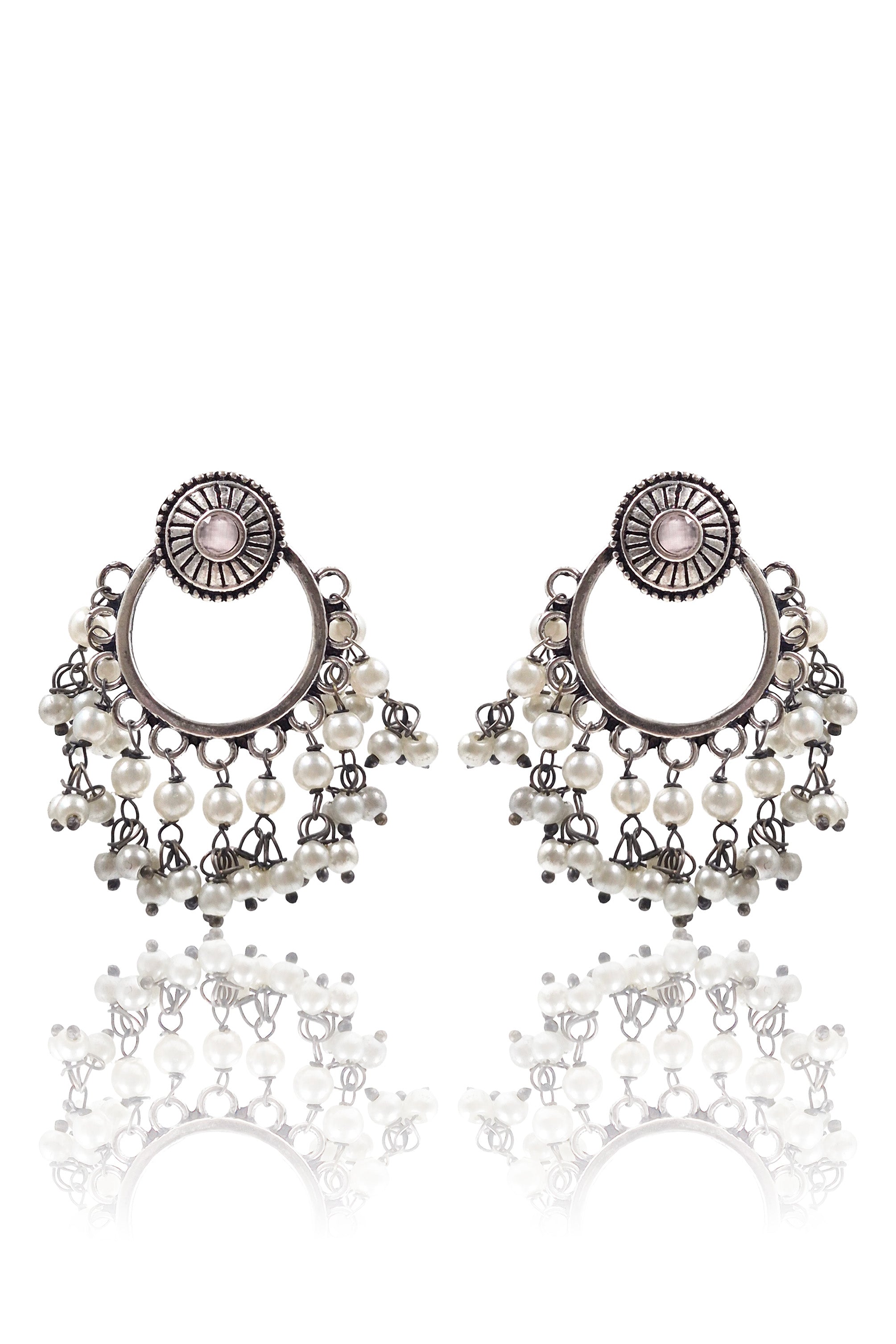 PARI OXIDISED DANGLER EARRINGS