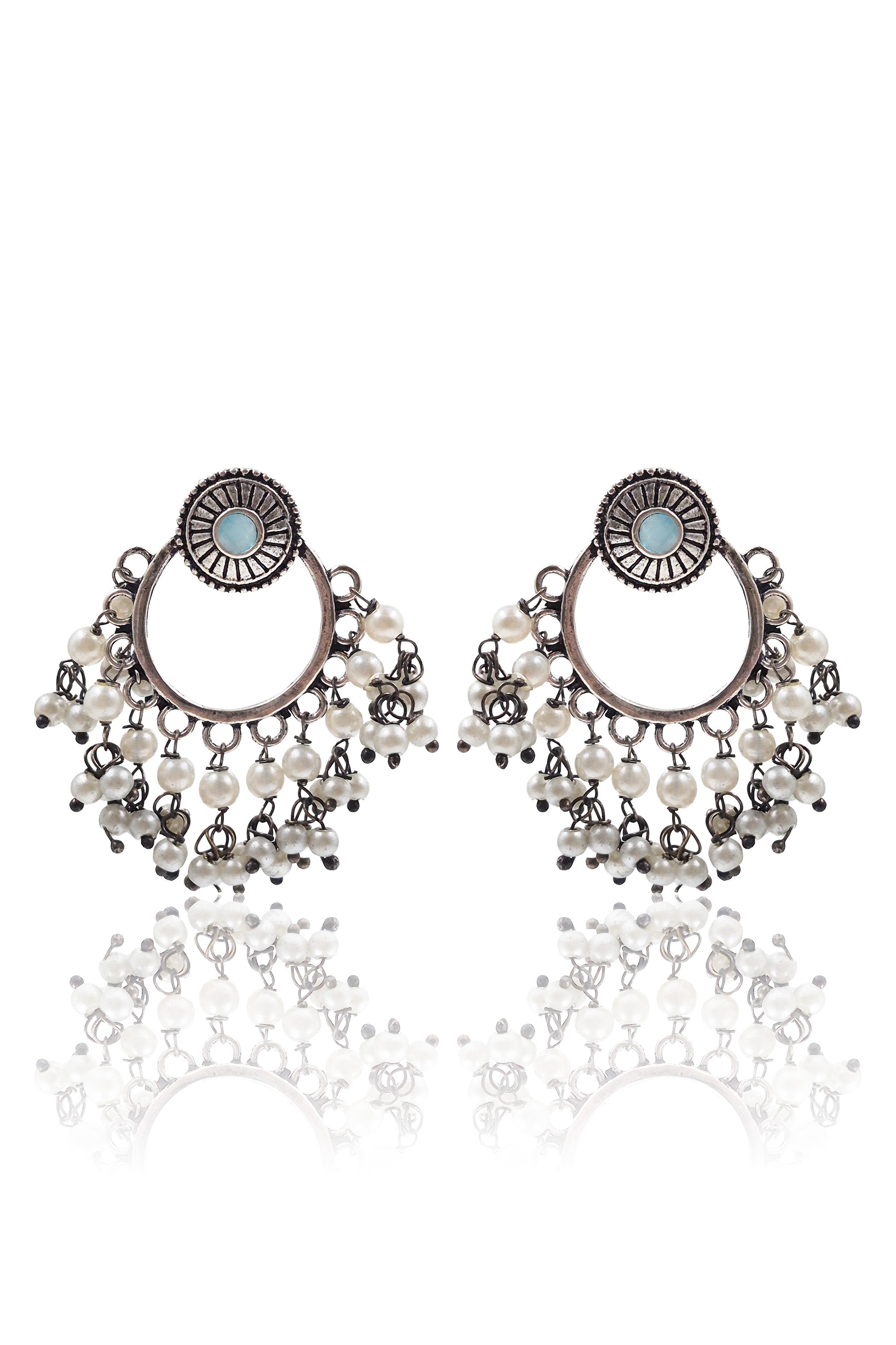 PARI OXIDISED DANGLER EARRINGS
