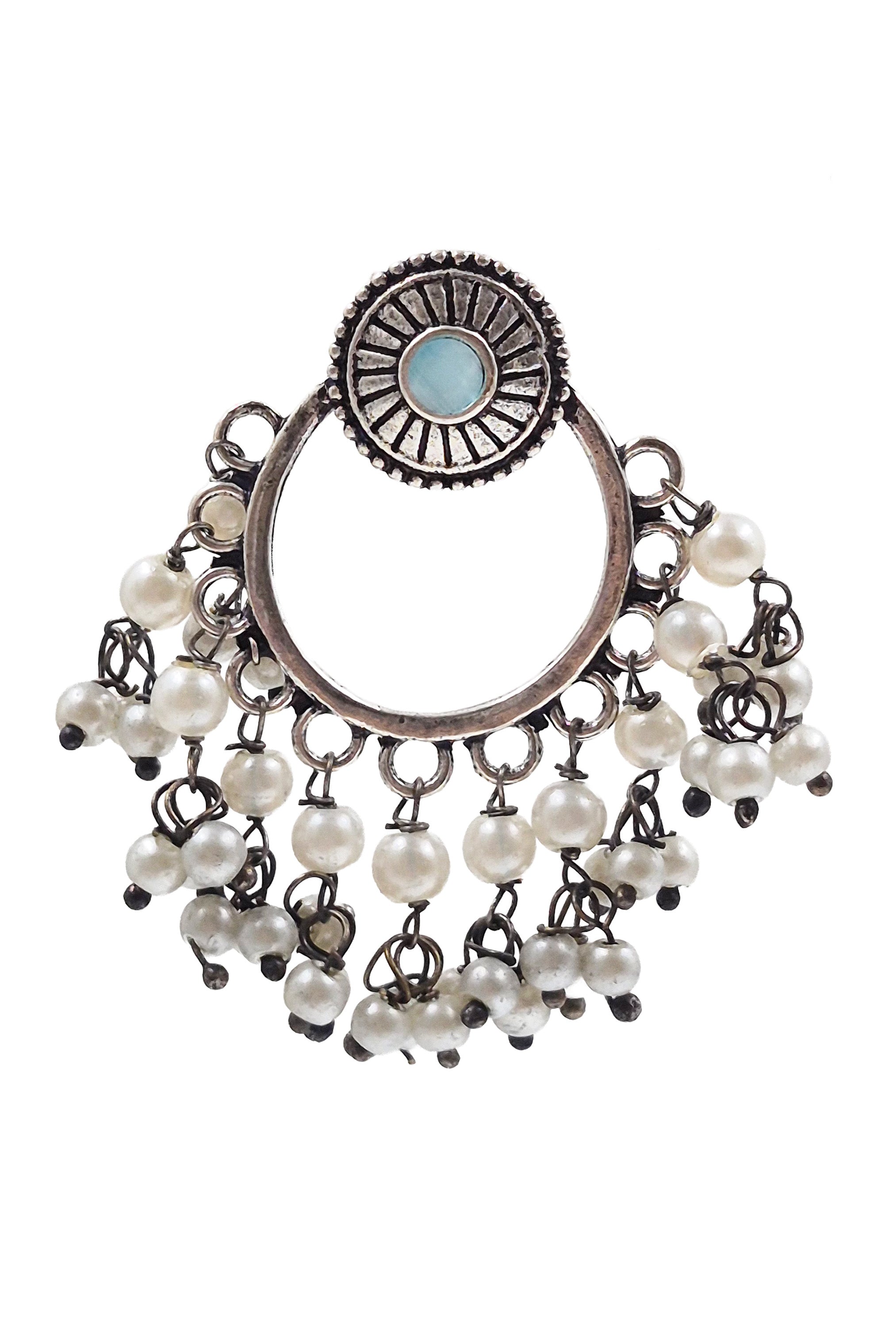 PARI OXIDISED DANGLER EARRINGS