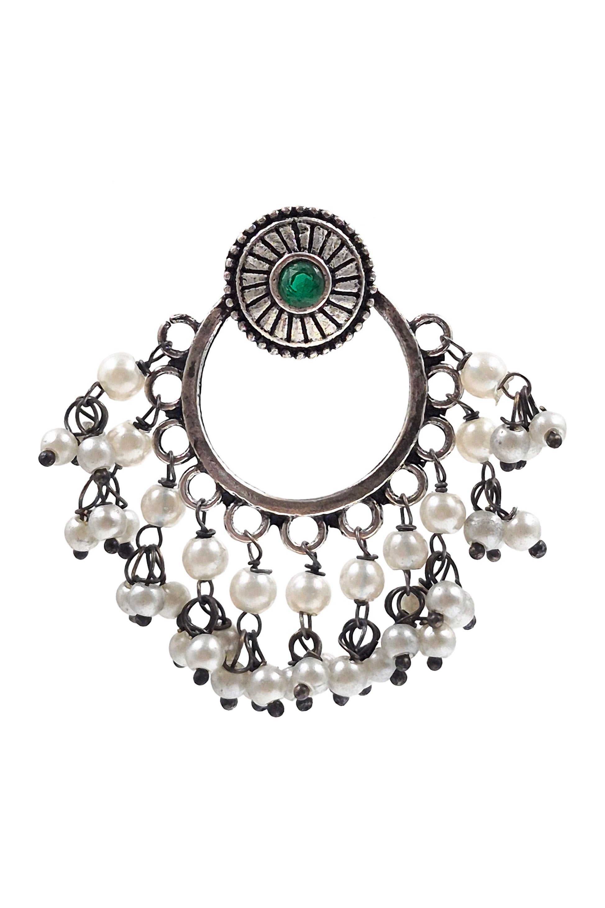PARI OXIDISED DANGLER EARRINGS