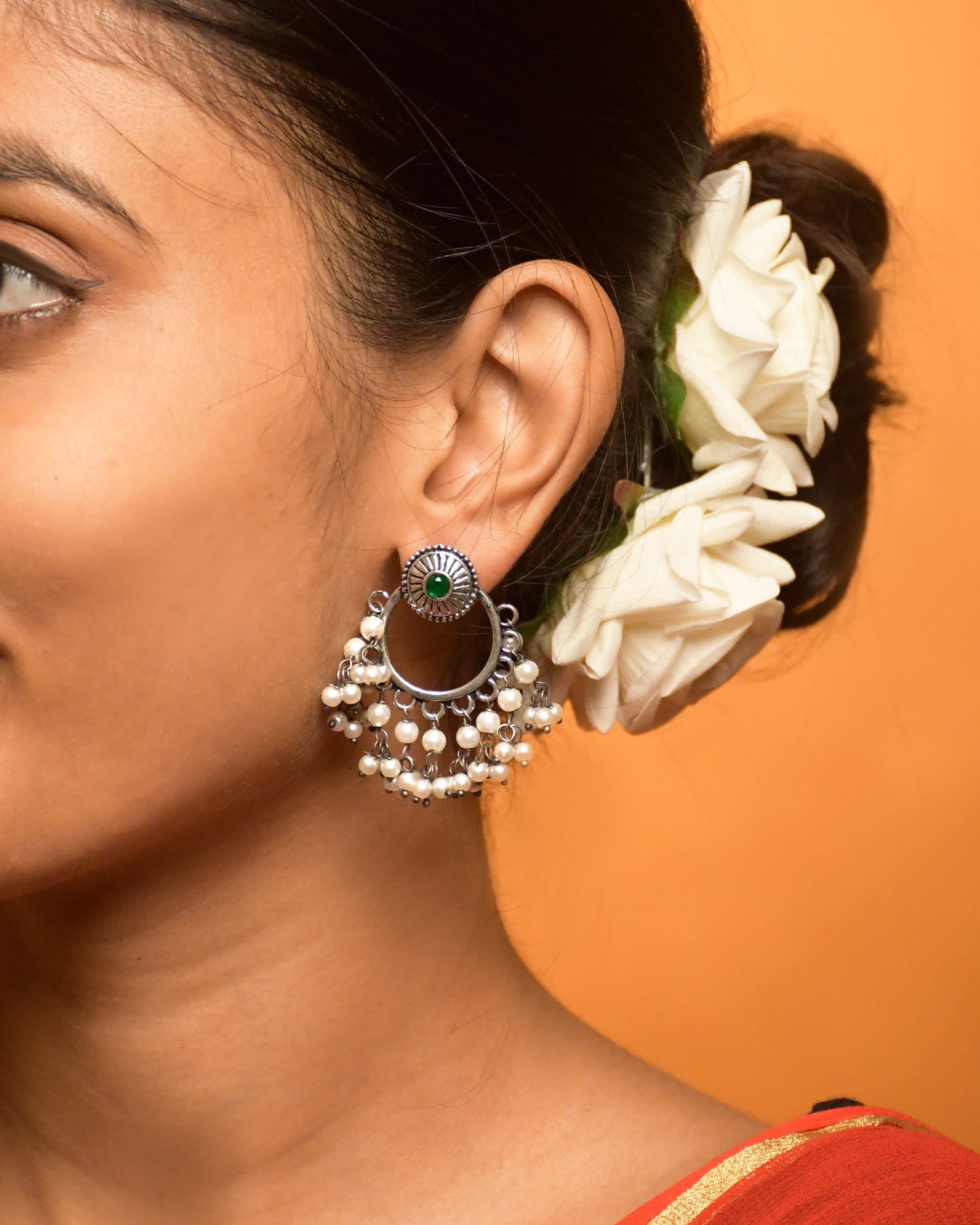Pari Oxidised Dangler Earrings