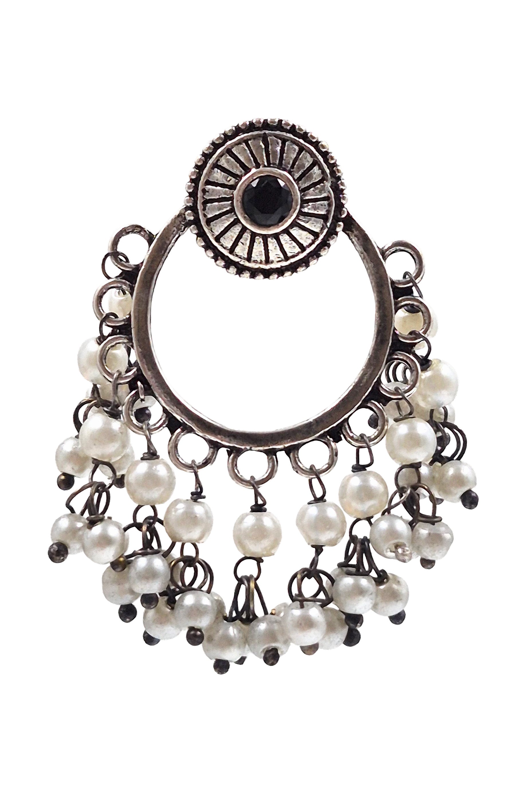 PARI OXIDISED DANGLER EARRINGS