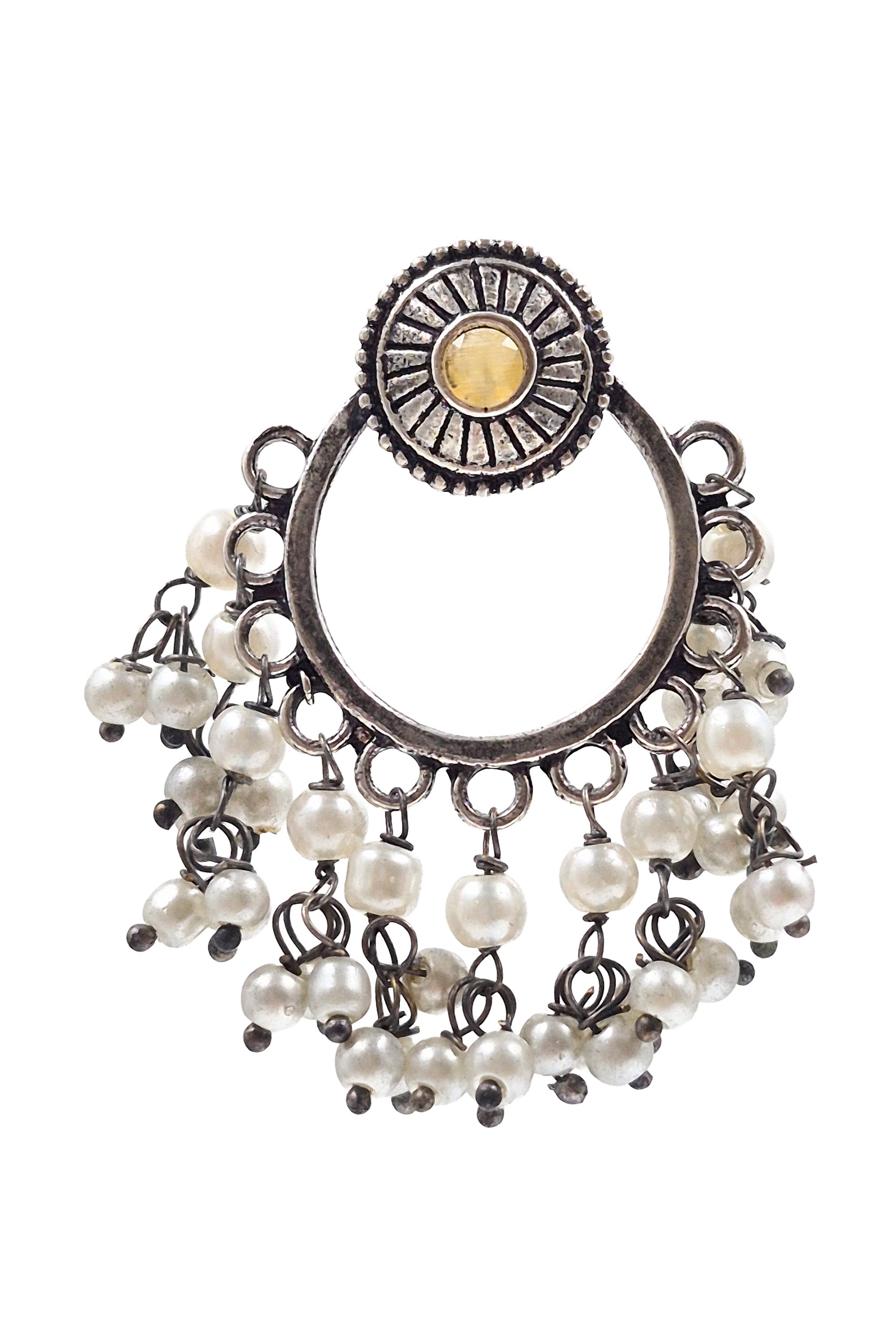 PARI OXIDISED DANGLER EARRINGS