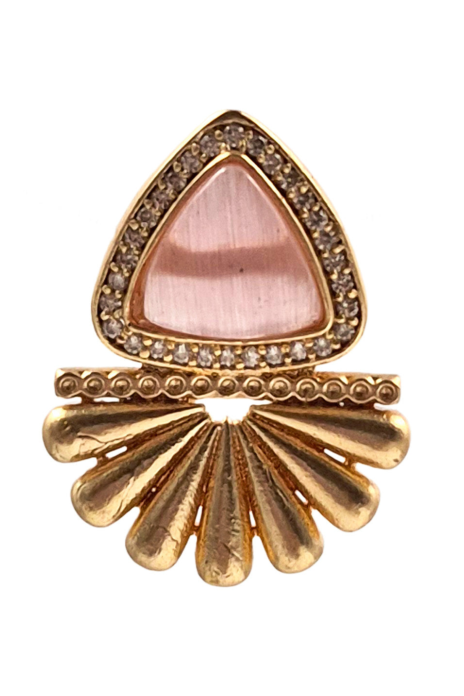 ROSEGOLD TRISPARK STONE STUD EARRINGS