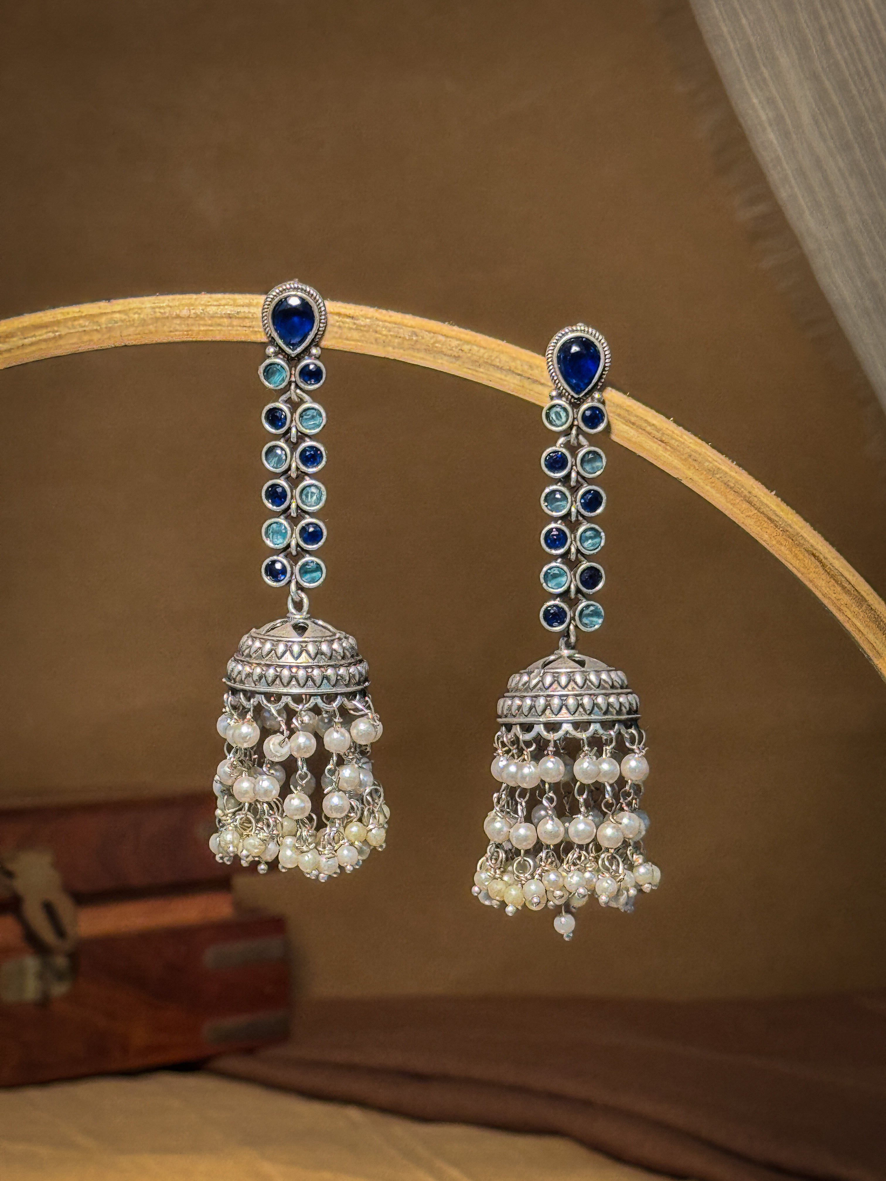 Sia Stone Jhumka Earrings