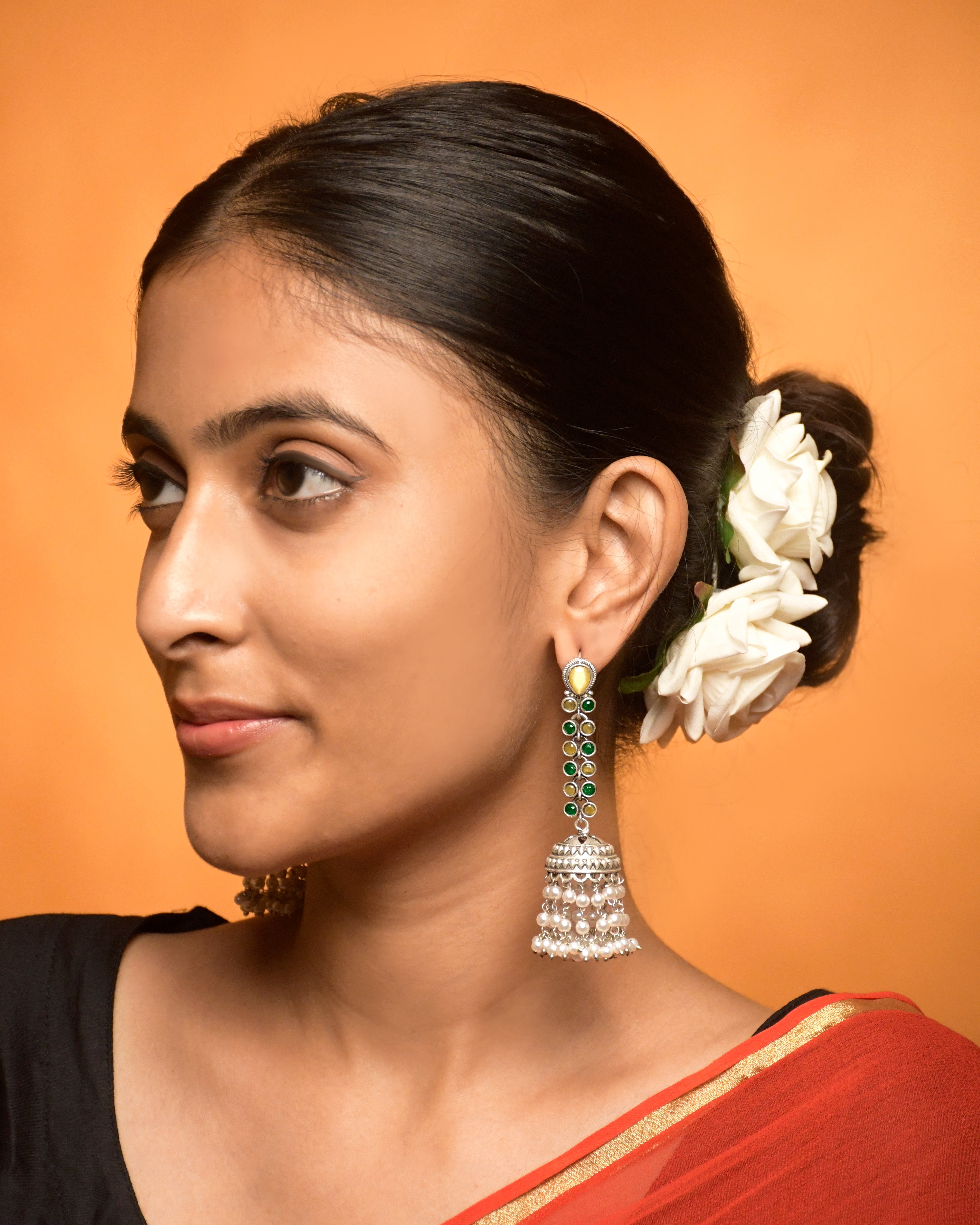 Sia Stone Jhumka Earrings