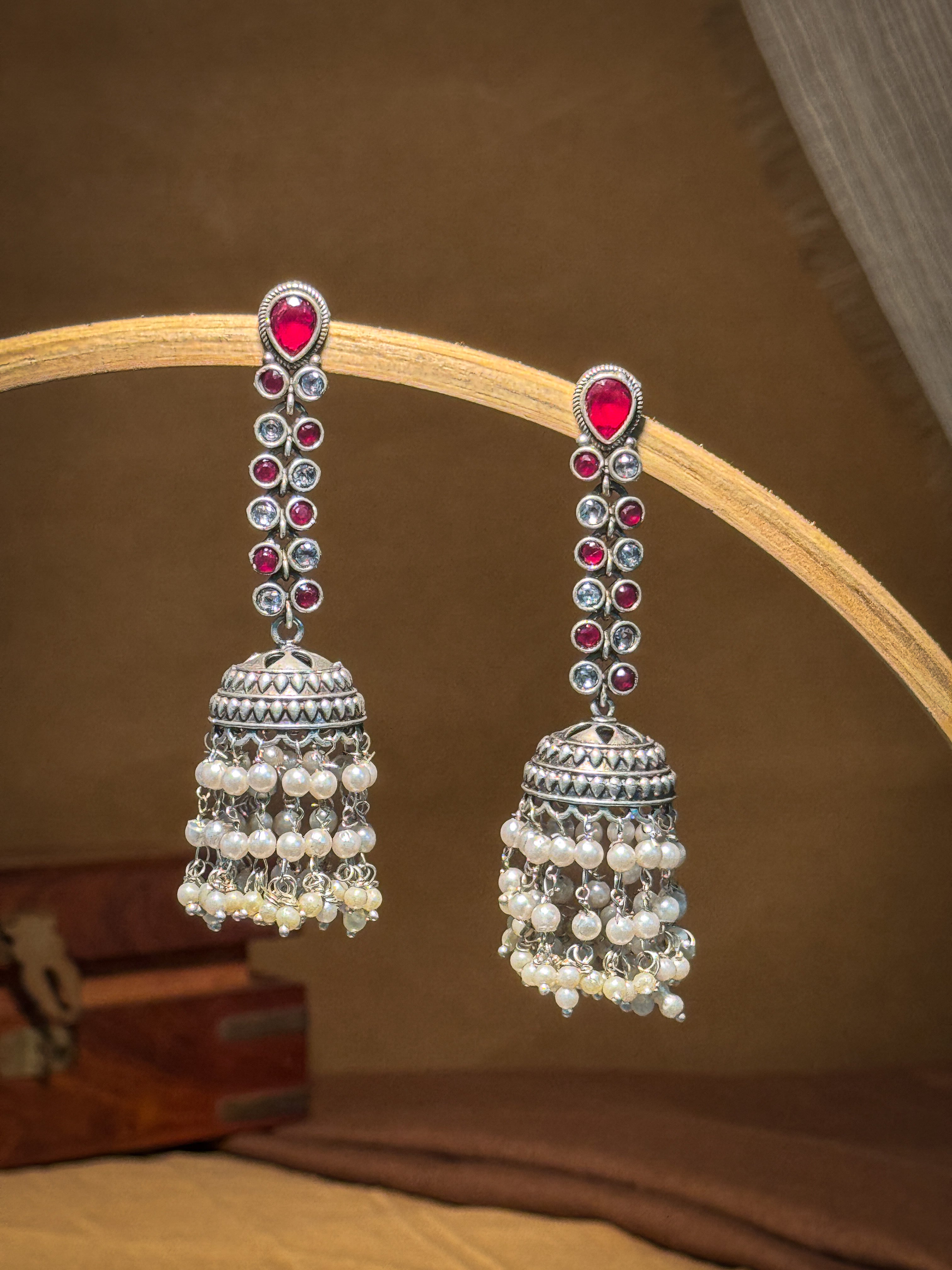 Sia Stone Jhumka Earrings