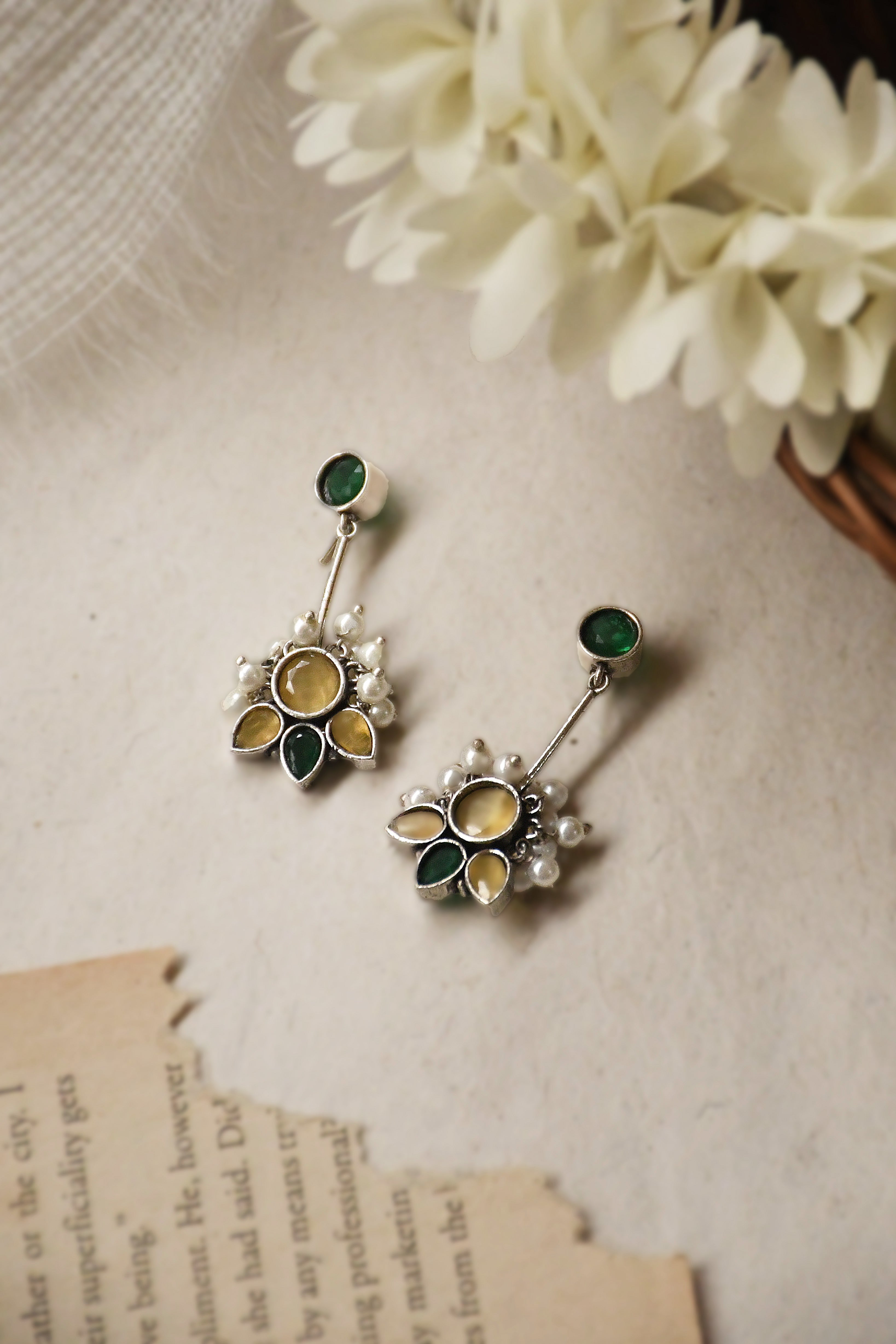 Maahi Oxidised Dangler Earrings