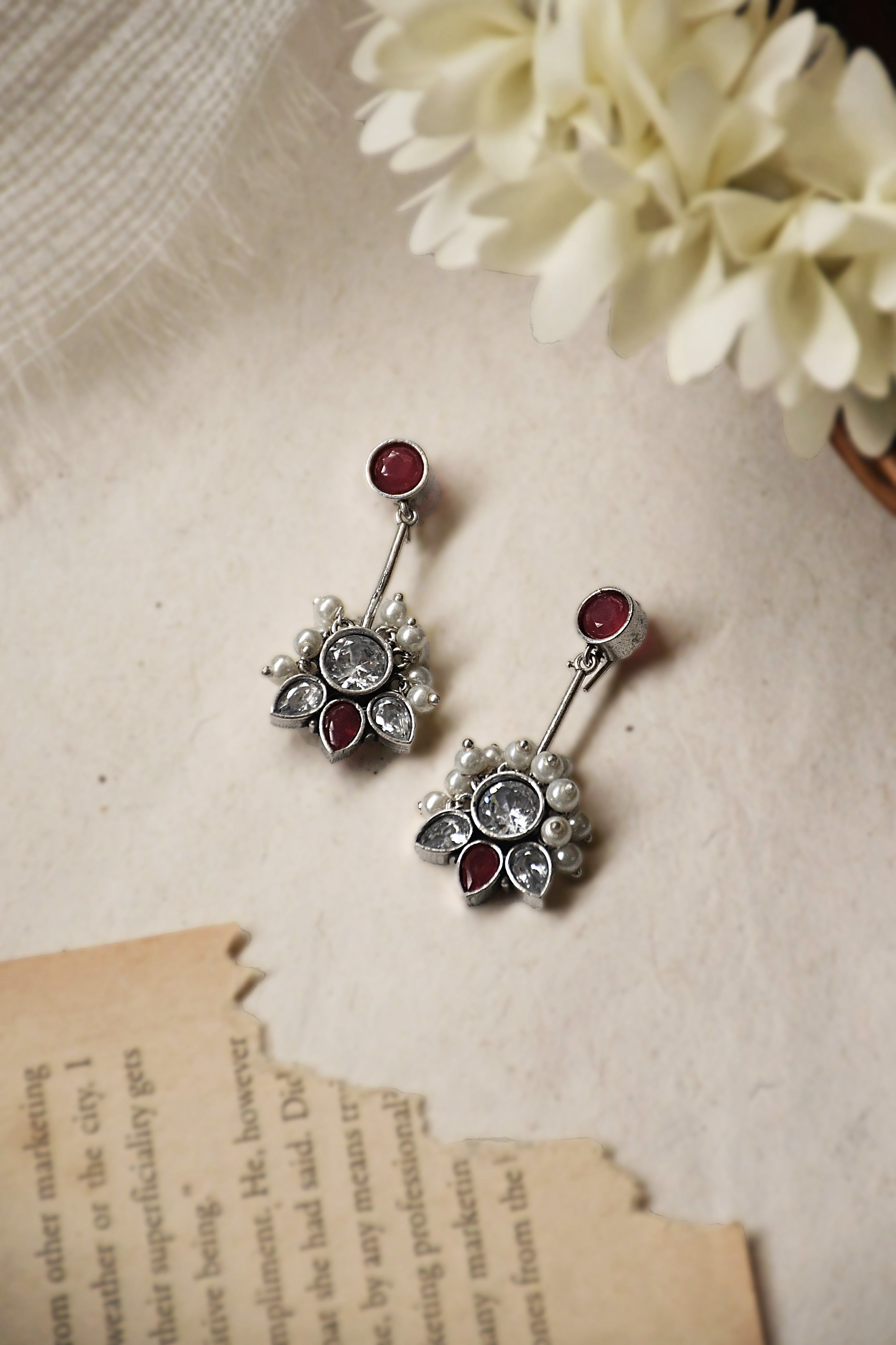 Maahi Oxidised Dangler Earrings