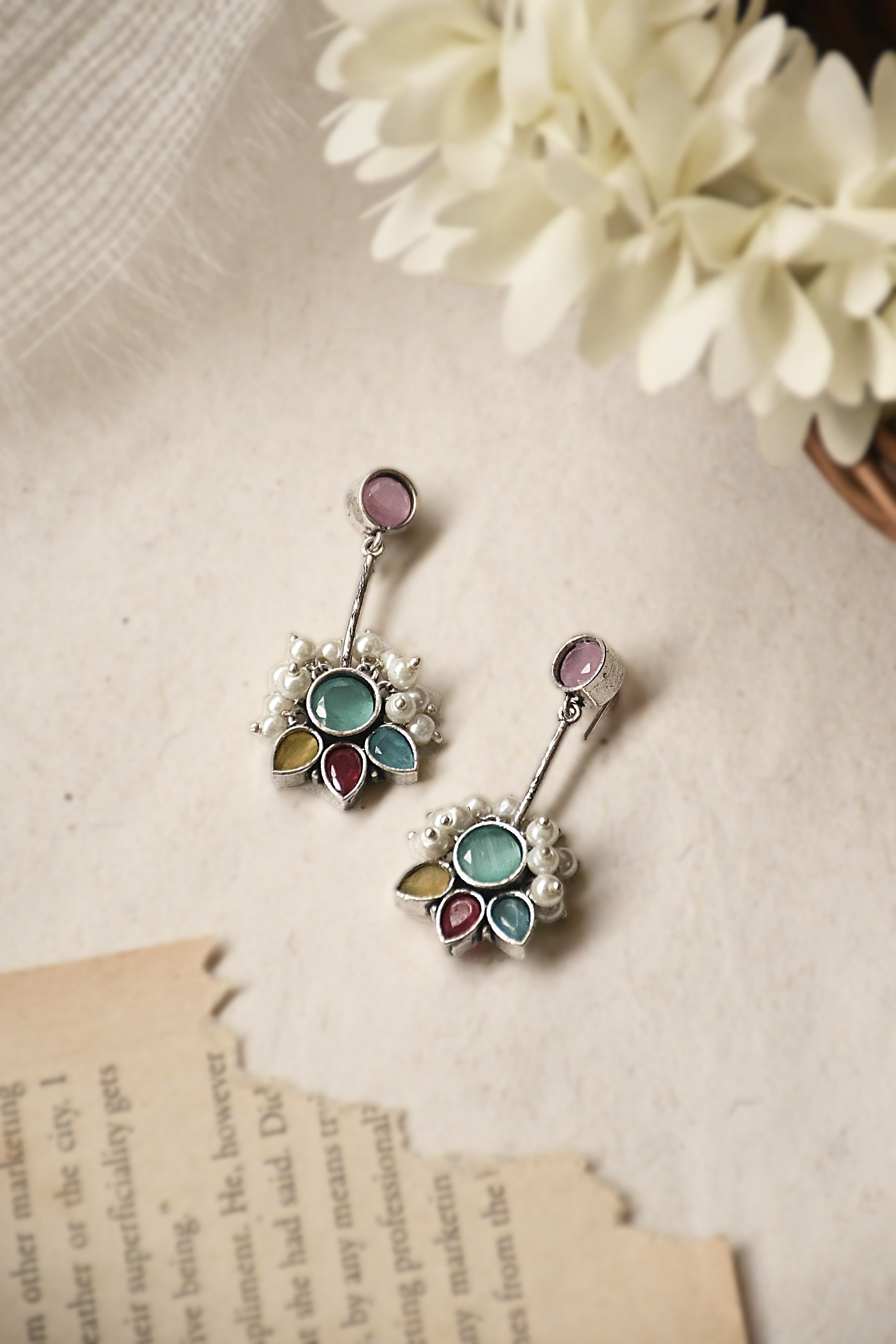 Maahi Oxidised Dangler Earrings